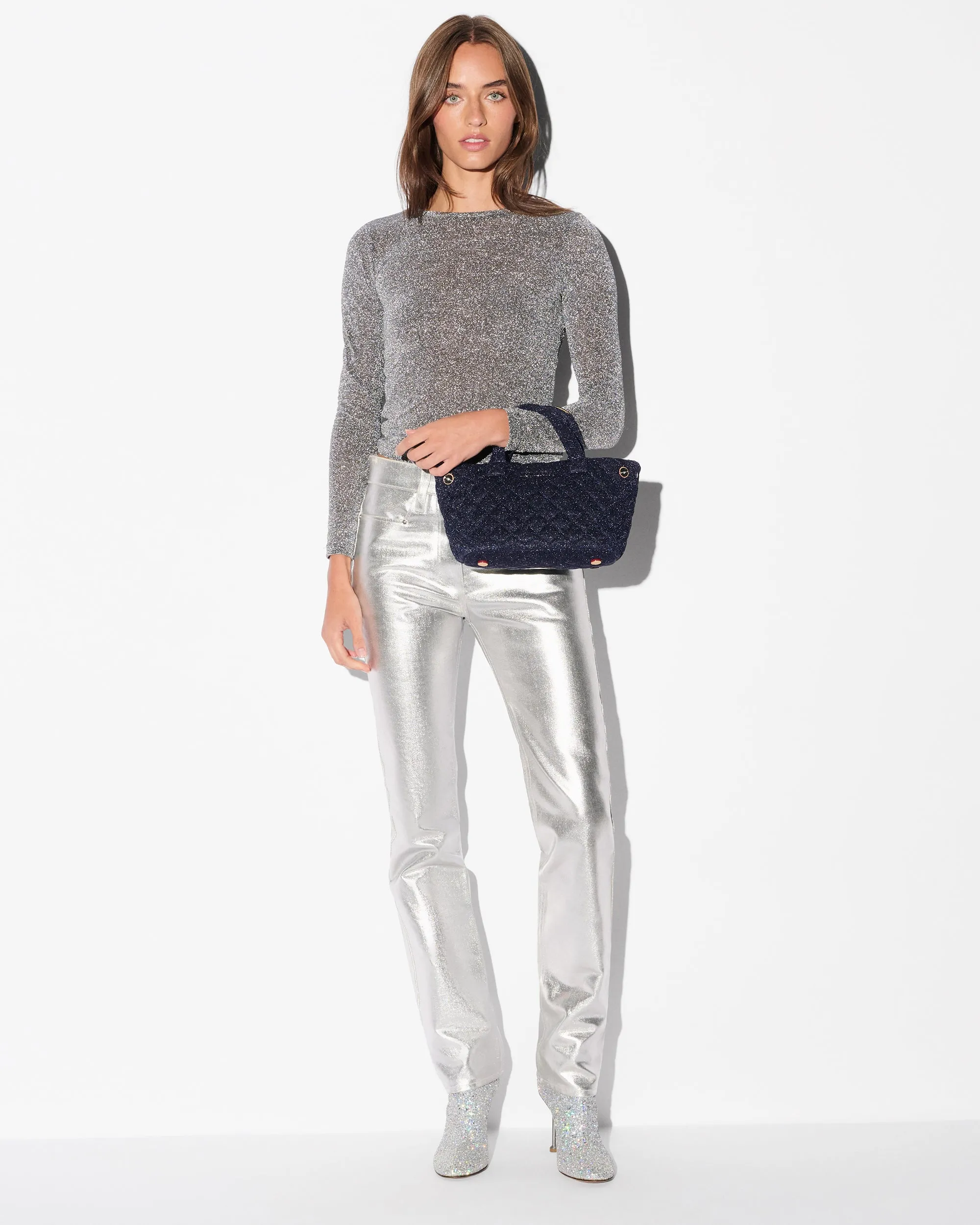 Midnight Shimmer Mini City Tote sold by MZ Wallace product image thumbnail 5