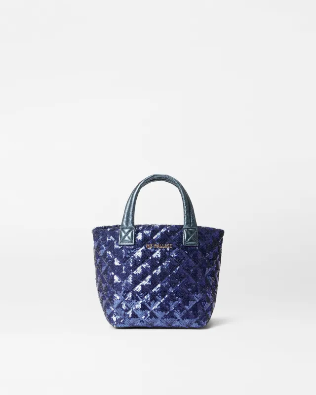 Sapphire Sequin Micro Metro Tote Deluxe sold by MZ Wallace