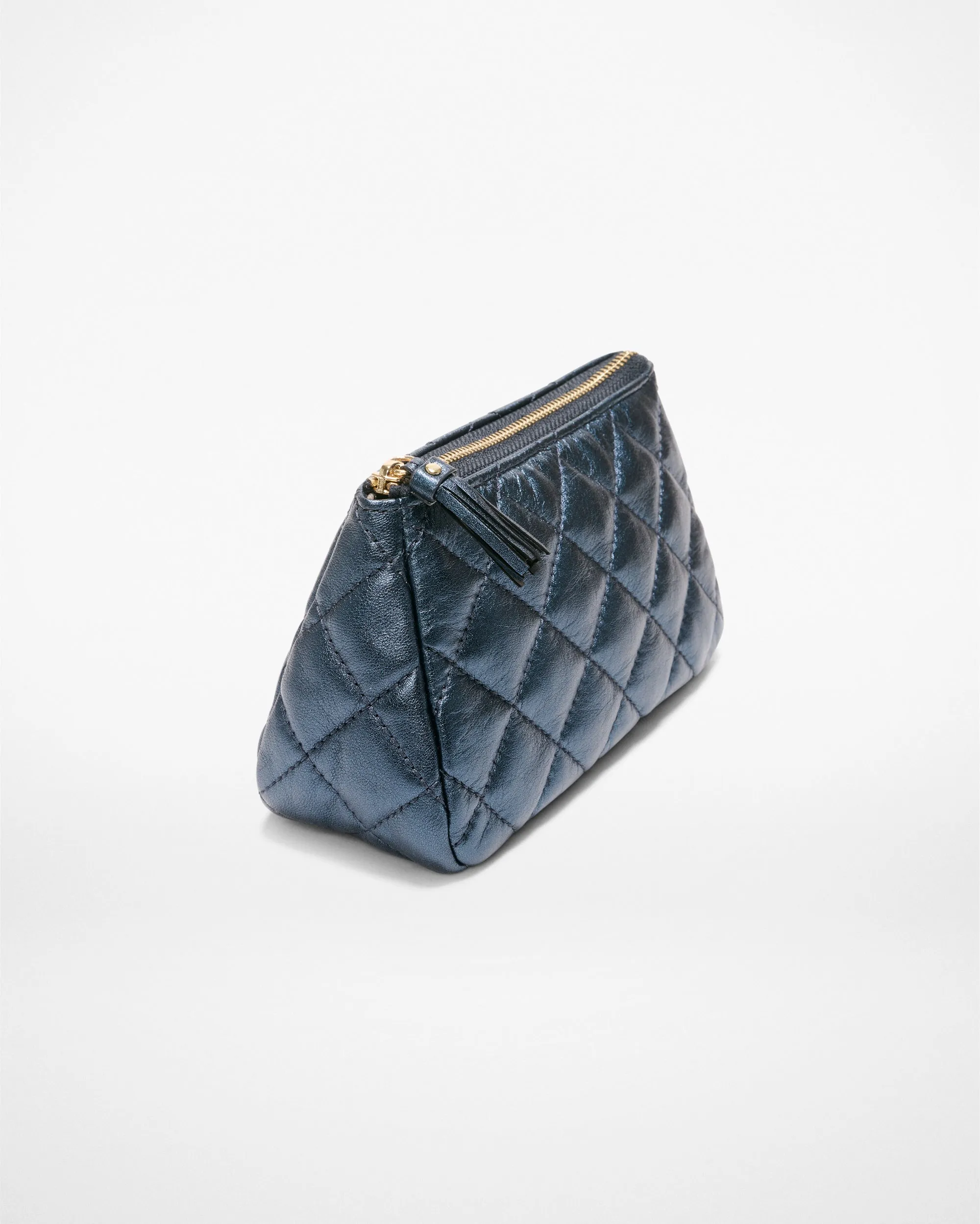 Midnight Metallic Leather Small Luna Cosmetic sold by MZ Wallace product image thumbnail 4