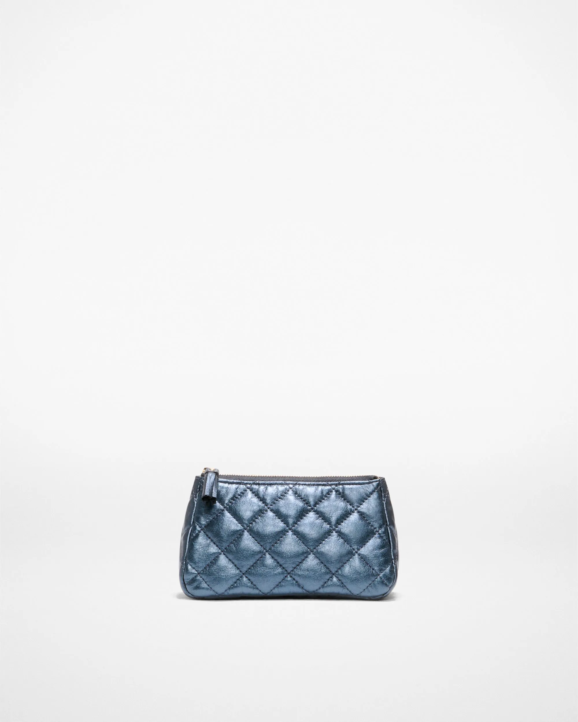 Midnight Metallic Leather Small Luna Cosmetic sold by MZ Wallace