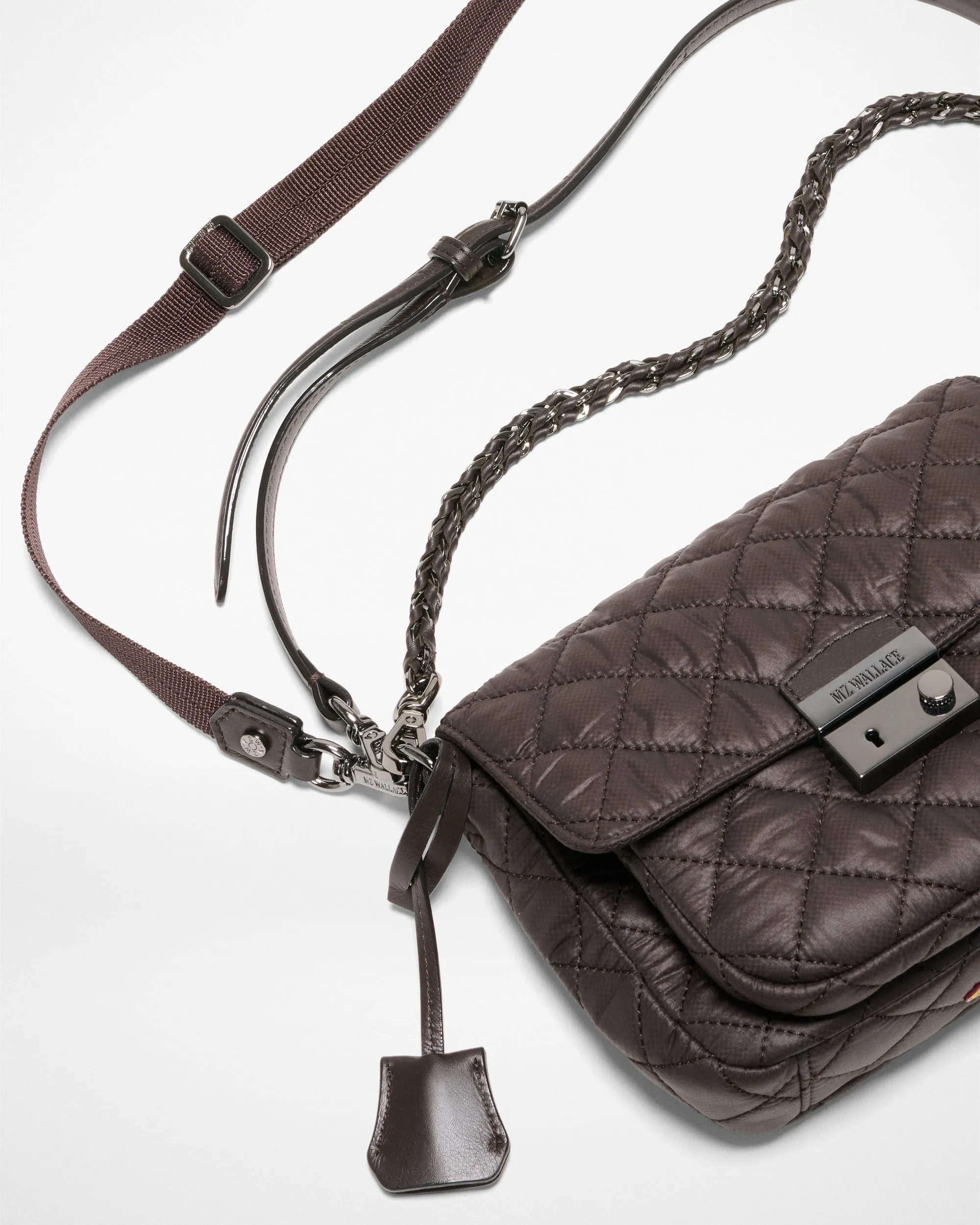 Espresso Small Crosby Lock Crossbody sold by MZ Wallace product image thumbnail 4