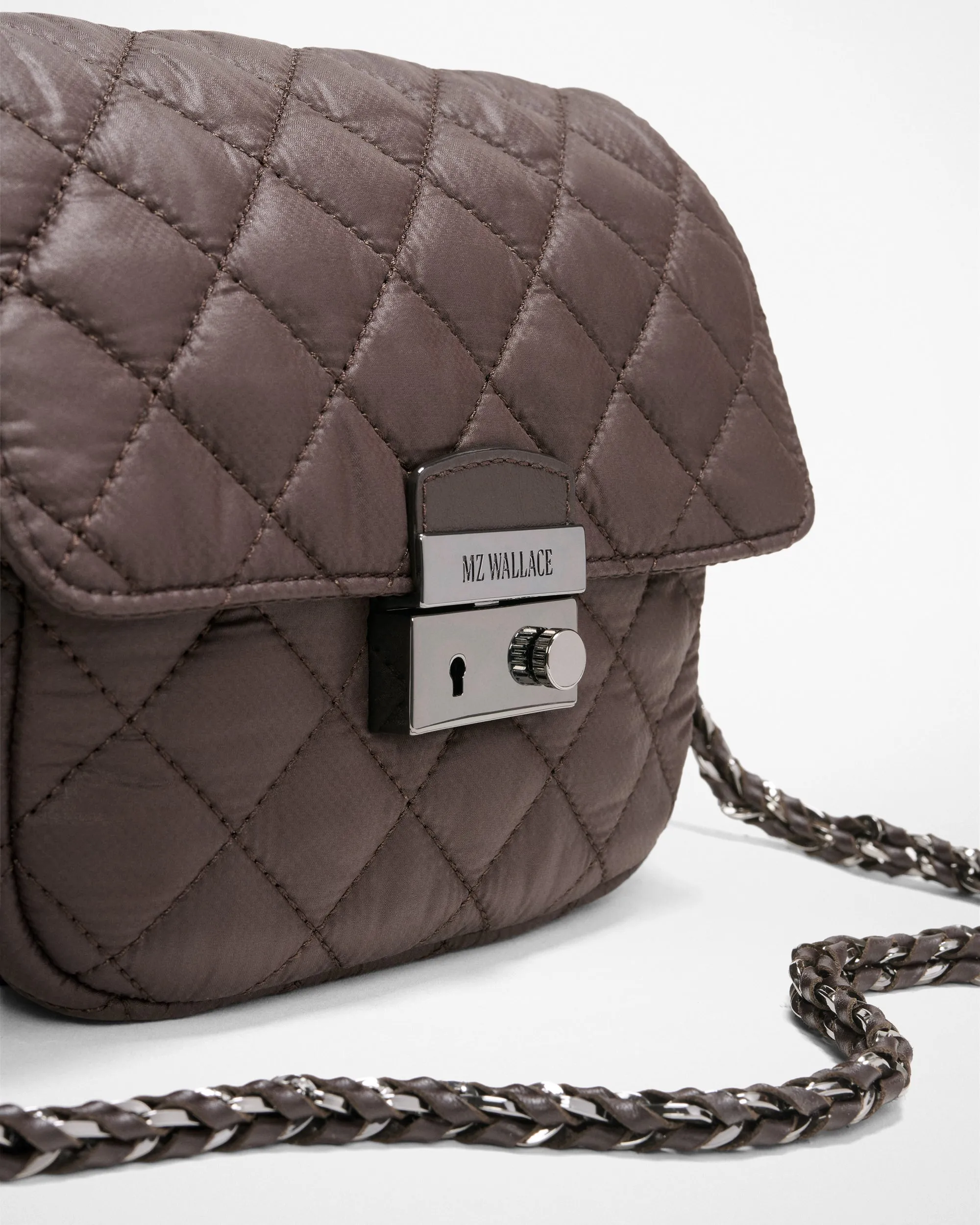 Espresso Small Crosby Lock Crossbody sold by MZ Wallace product image thumbnail 3