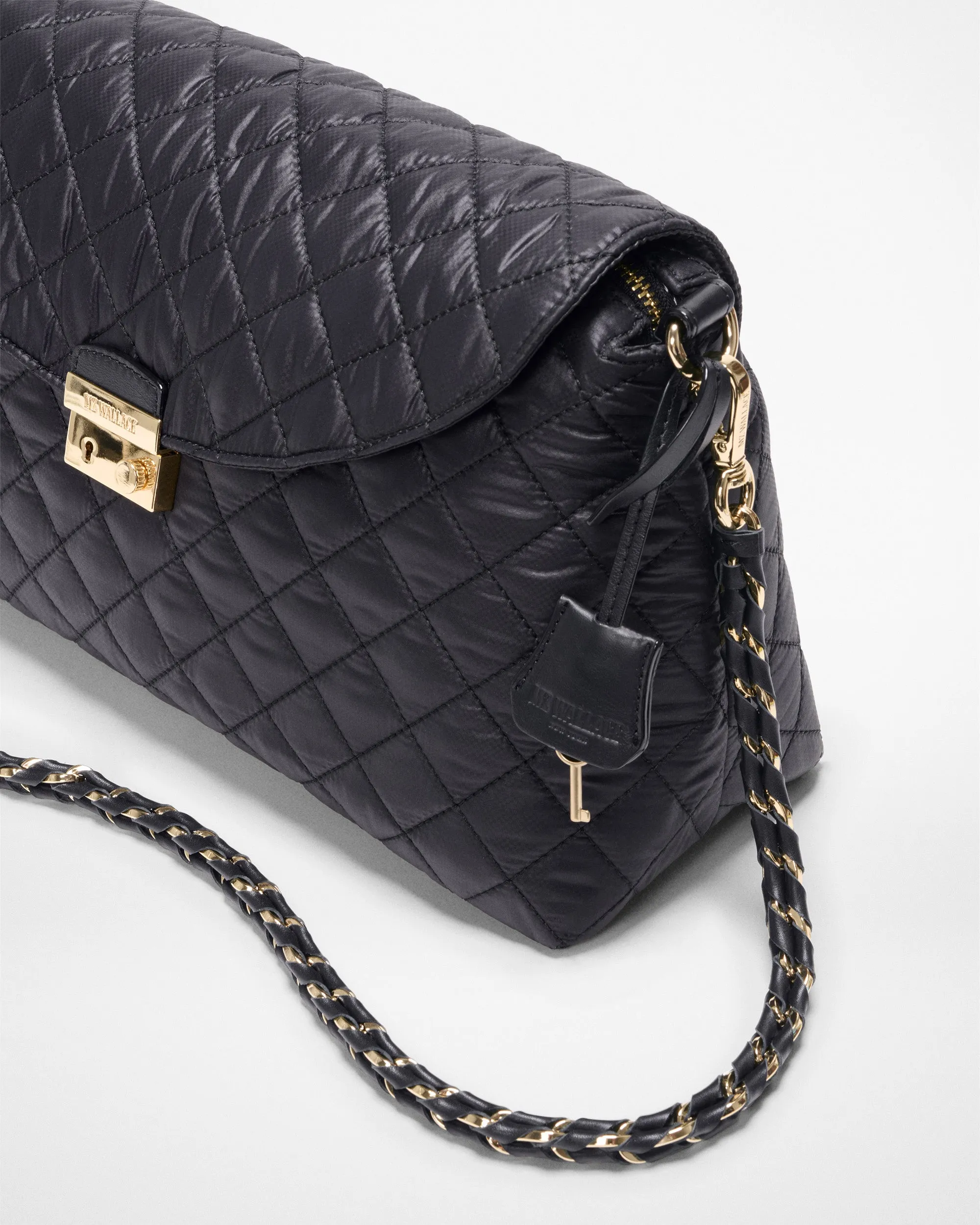 Black Crosby Lock Shoulder sold by MZ Wallace product image thumbnail 4