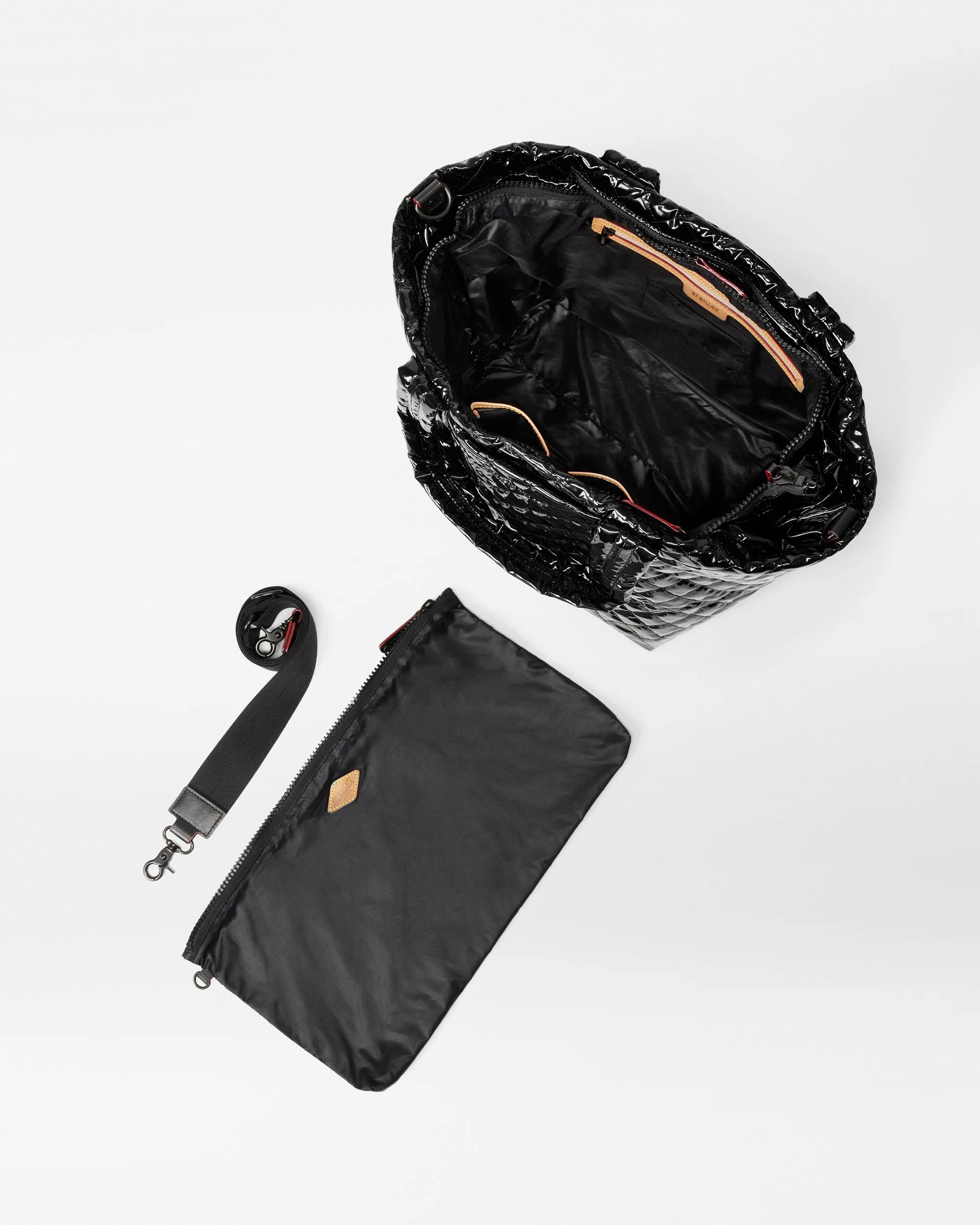 Black Lacquer Medium Metro Tote Deluxe sold by MZ Wallace product image thumbnail 4