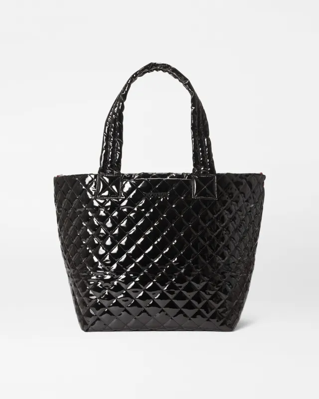 Black Lacquer Medium Metro Tote Deluxe sold by MZ Wallace