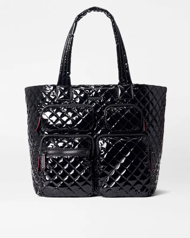 Black Lacquer Large Metro Travel Tote sold by MZ Wallace