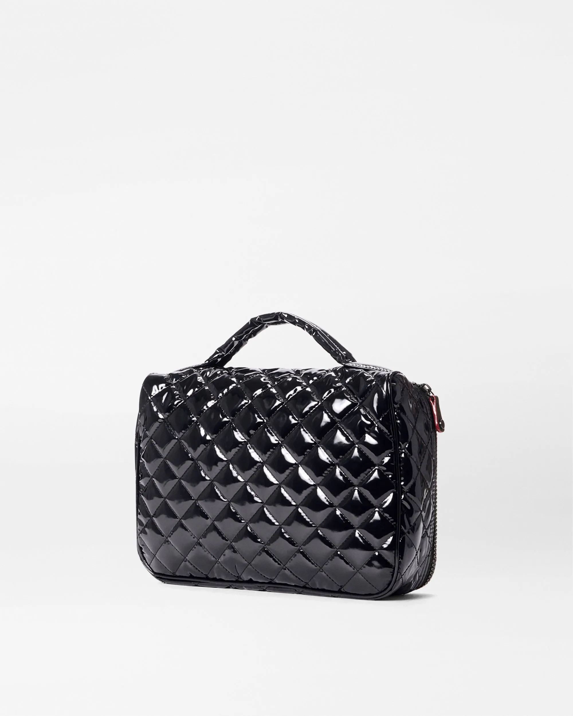 Black Lacquer Zip Round Cosmetic sold by MZ Wallace product image thumbnail 3