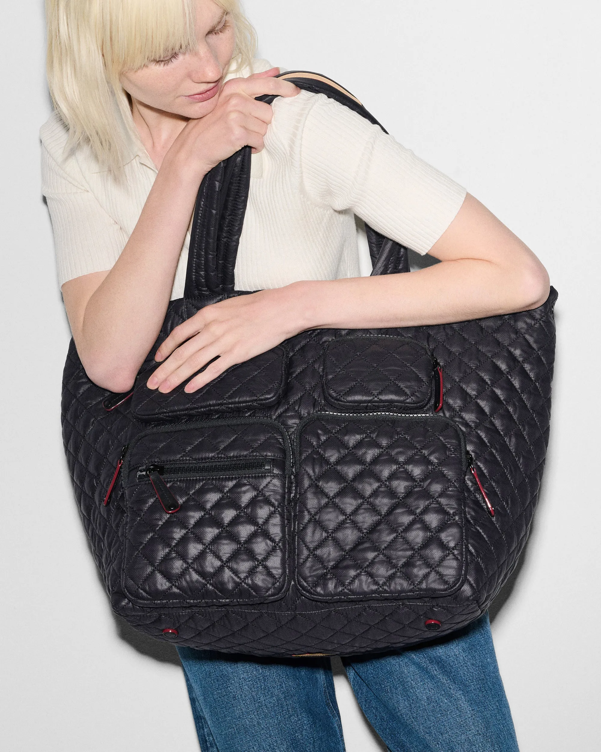 Black Large Metro Travel Tote sold by MZ Wallace product image thumbnail 2