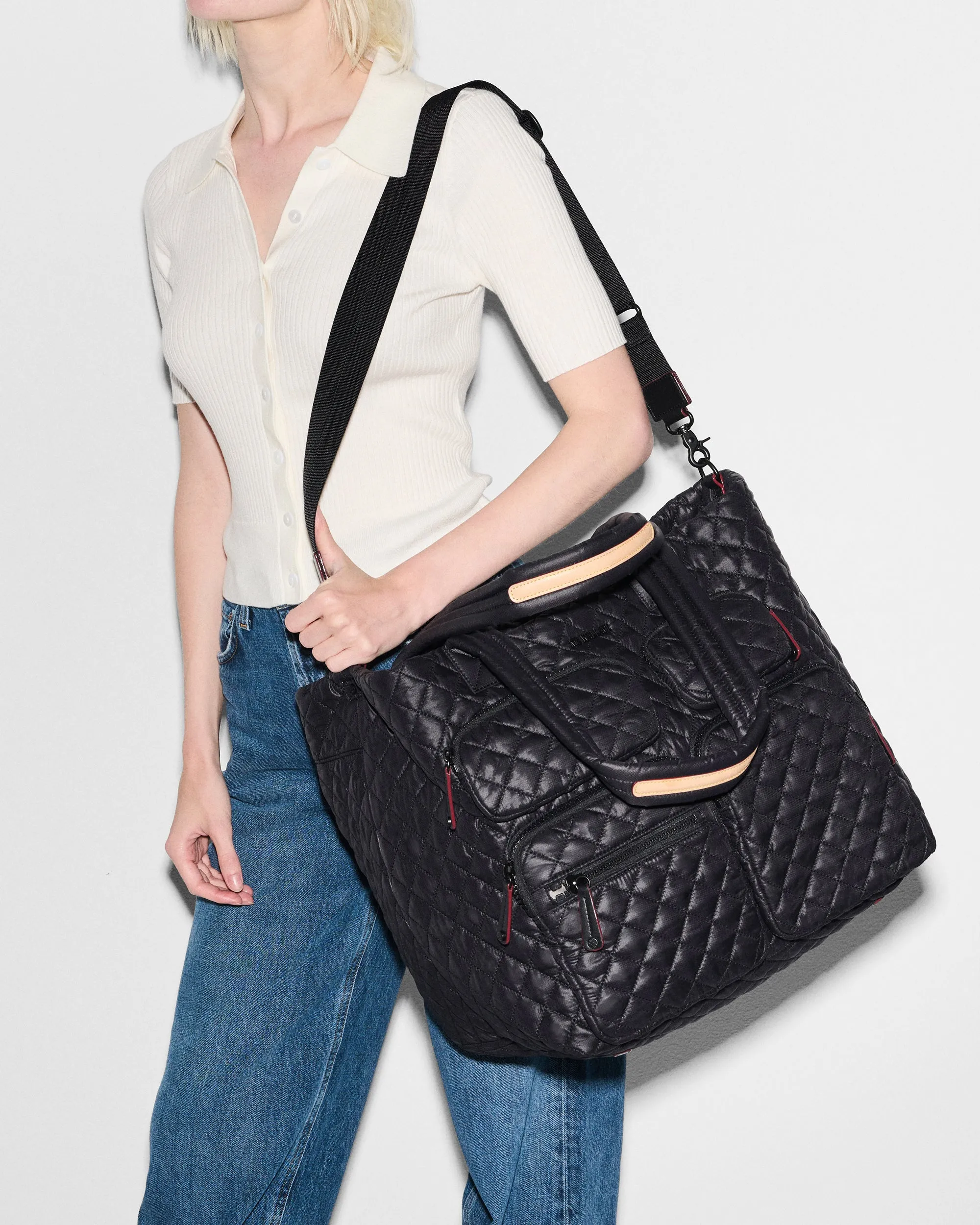 Black Large Metro Travel Tote sold by MZ Wallace product image thumbnail 4