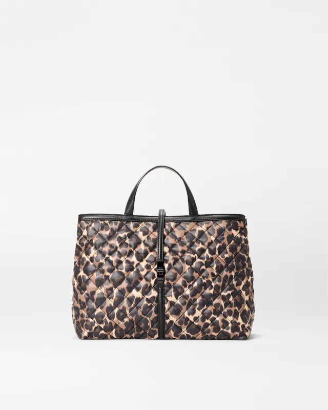 Leopard Medium Astor Top Handle sold by MZ Wallace