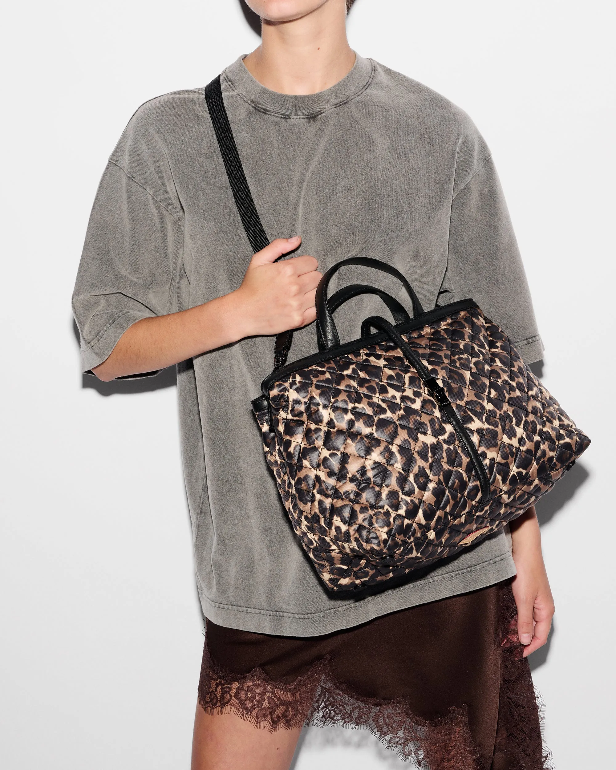 Leopard Medium Astor Top Handle sold by MZ Wallace product image thumbnail 2