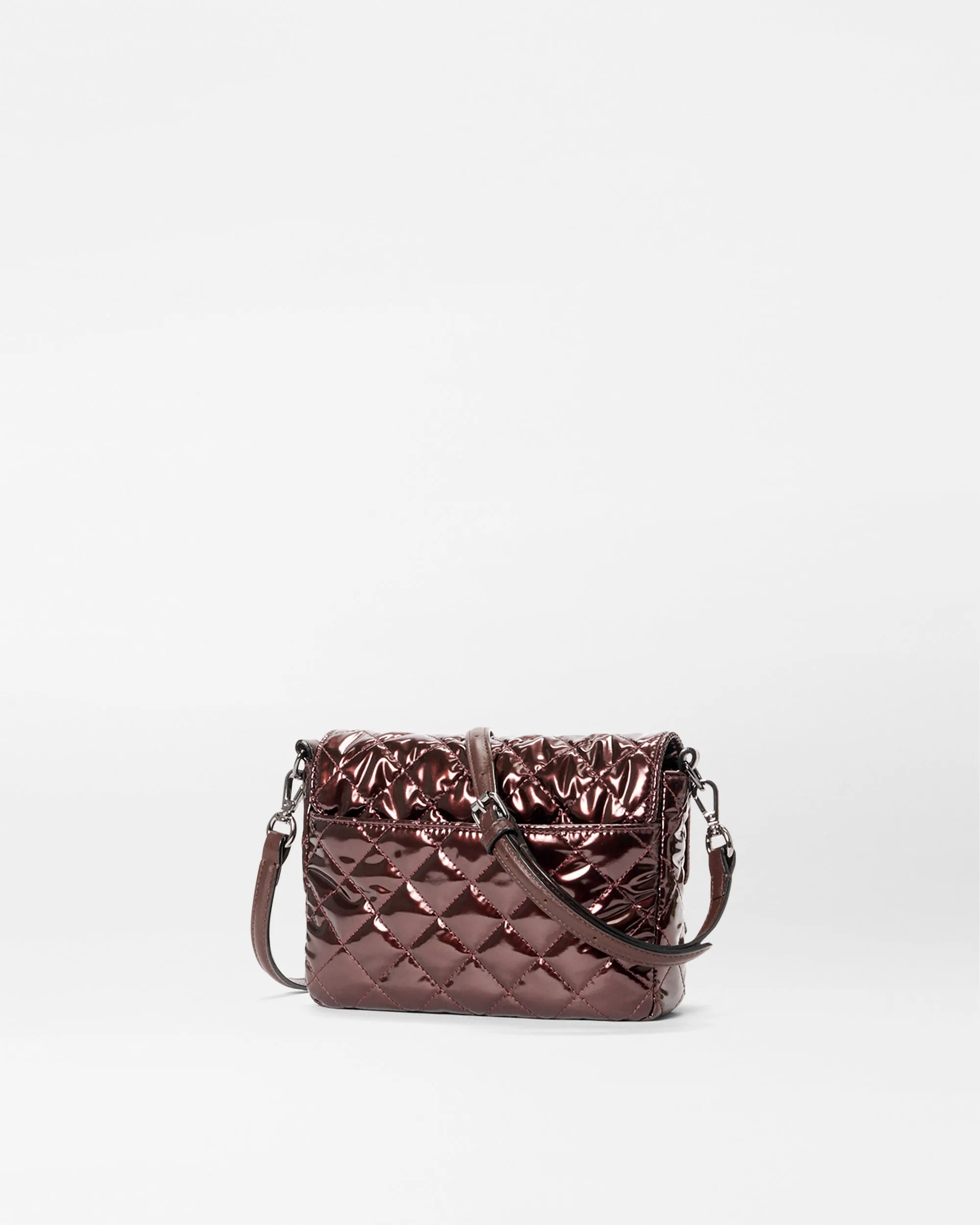 Bordeaux Lacquer Small Crosby Lock Crossbody sold by MZ Wallace product image thumbnail 3