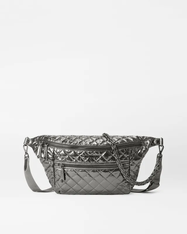 Pewter Metallic Crosby Crossbody Sling Bag sold by MZ Wallace
