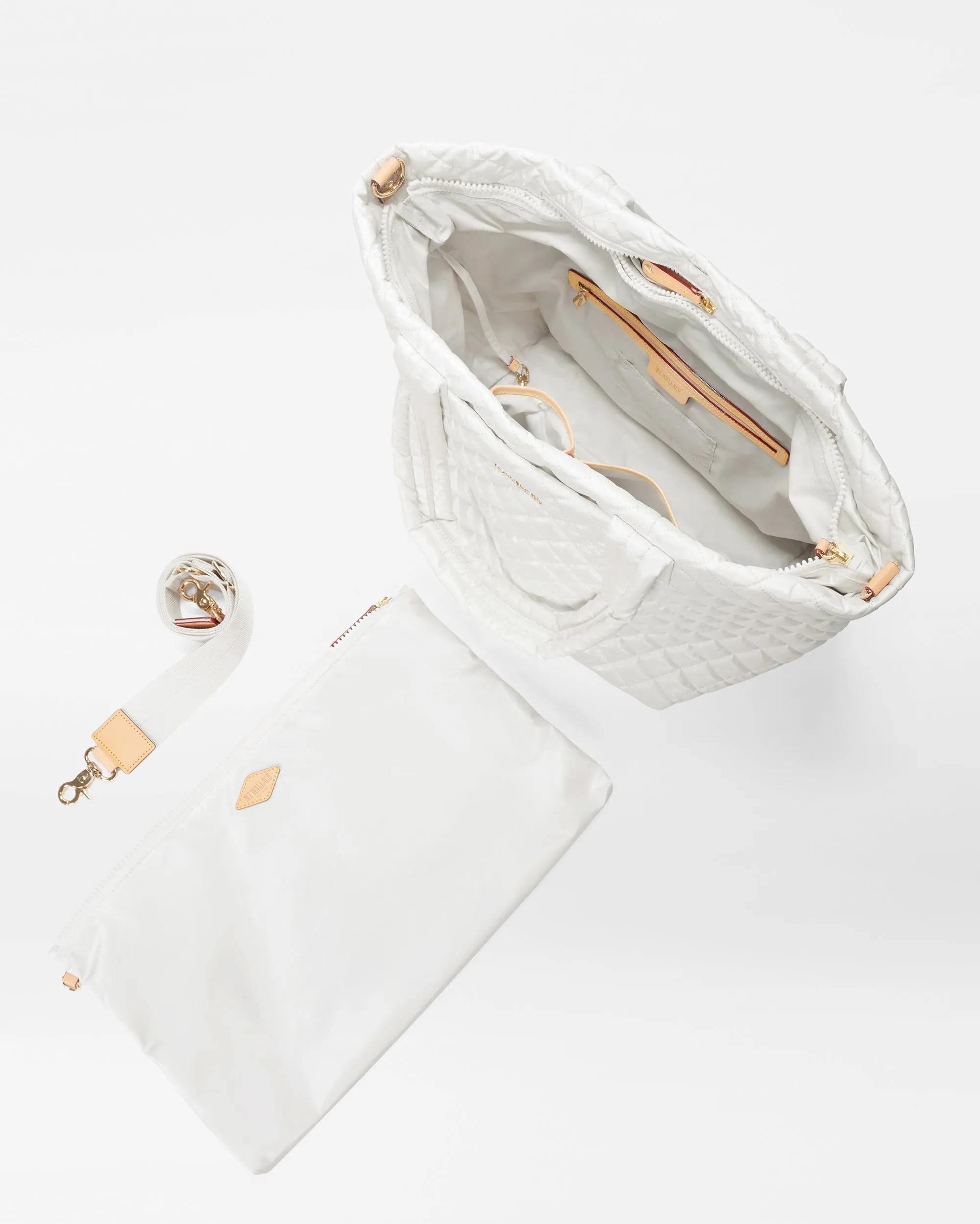 Pearl Metallic Medium Metro Tote Deluxe sold by MZ Wallace product image thumbnail 4