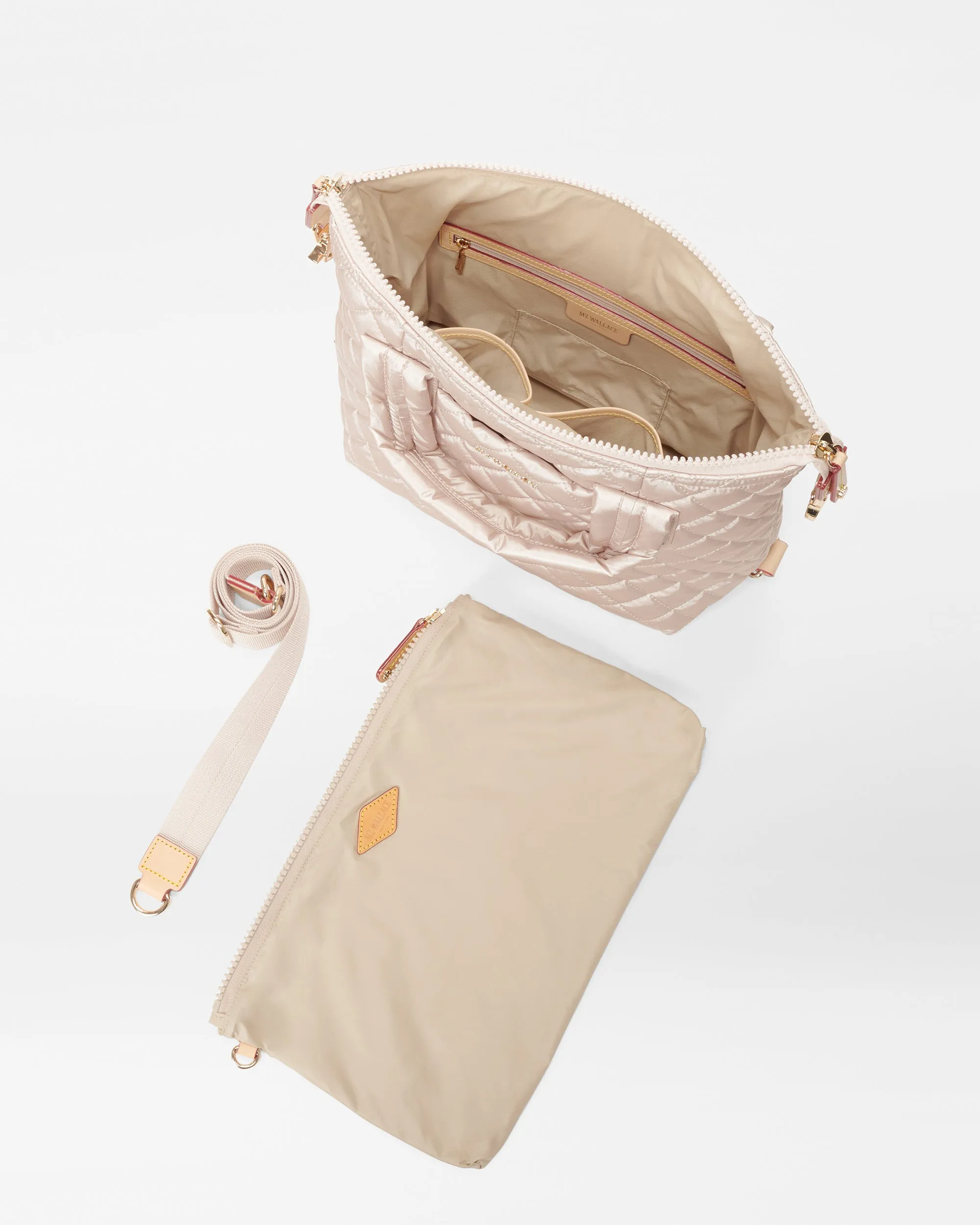 Pale Rose Gold Metallic Small Sutton Deluxe sold by MZ Wallace product image thumbnail 4