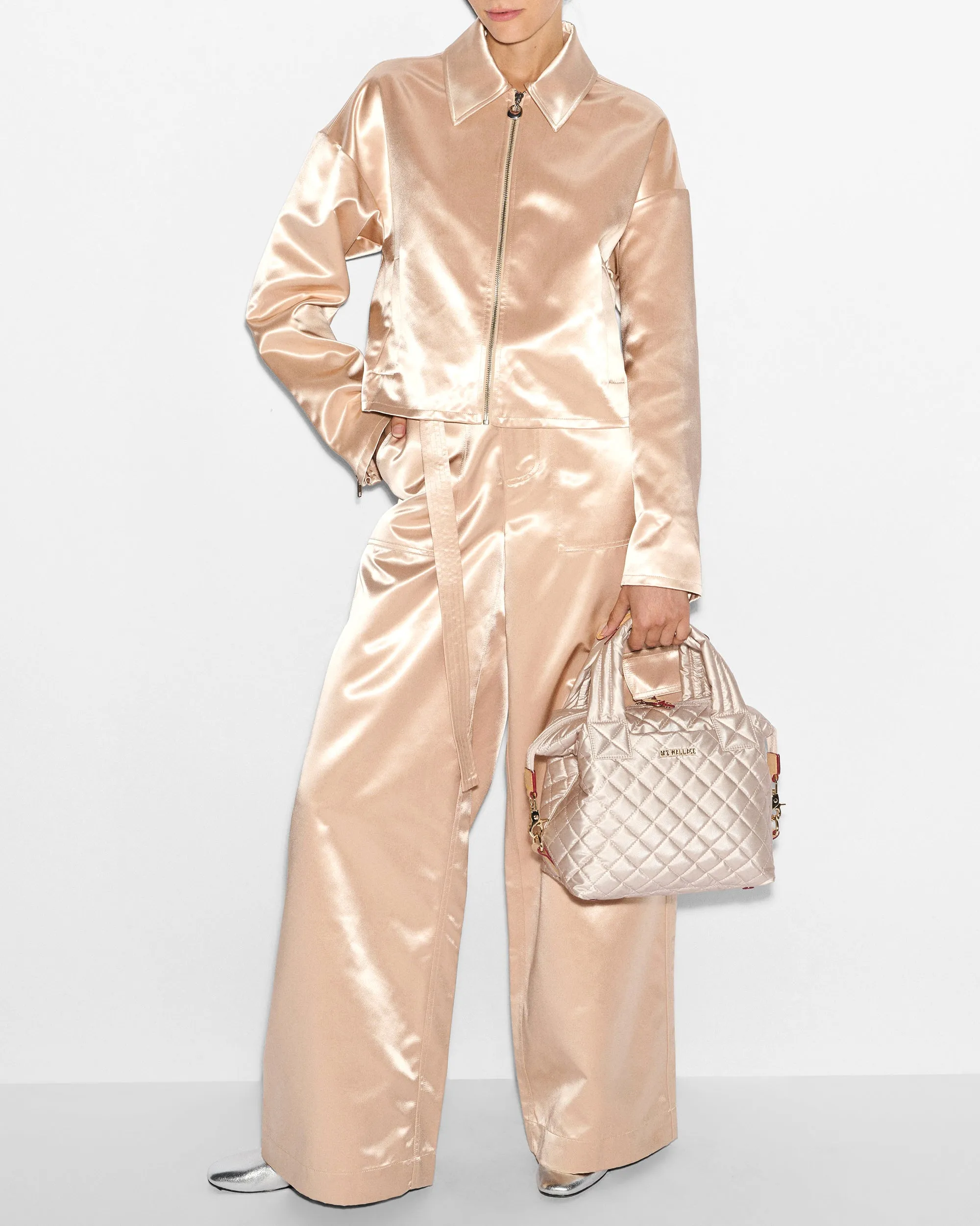 Pale Rose Gold Metallic Small Sutton Deluxe sold by MZ Wallace product image thumbnail 5