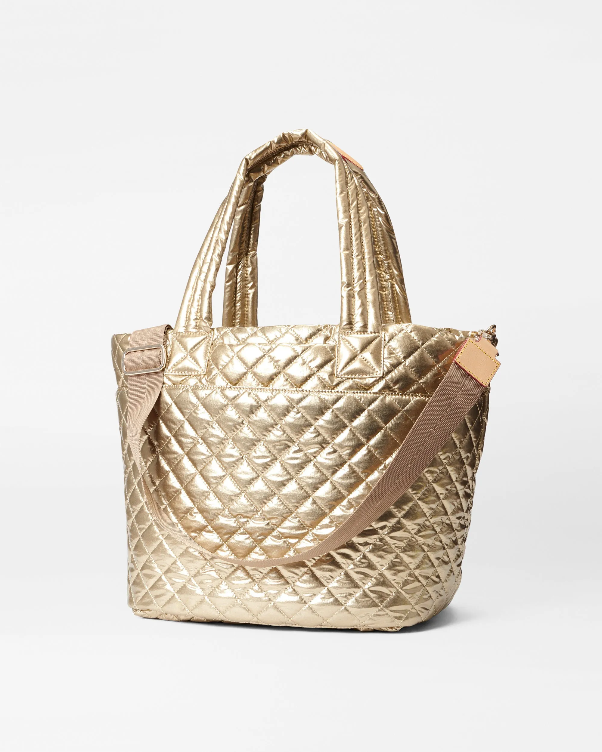 Antique Gold Metallic Medium Metro Tote Deluxe sold by MZ Wallace product image thumbnail 3