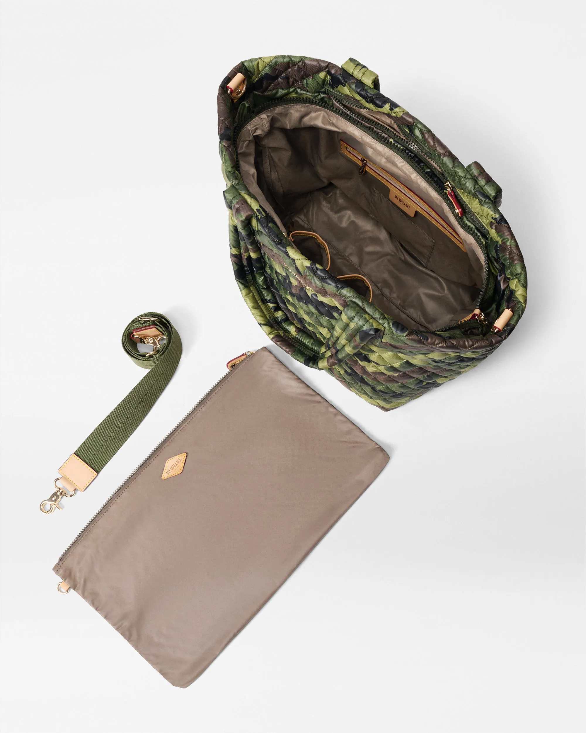 Green Camo Simple Metro Tote sold by MZ Wallace product image thumbnail 4