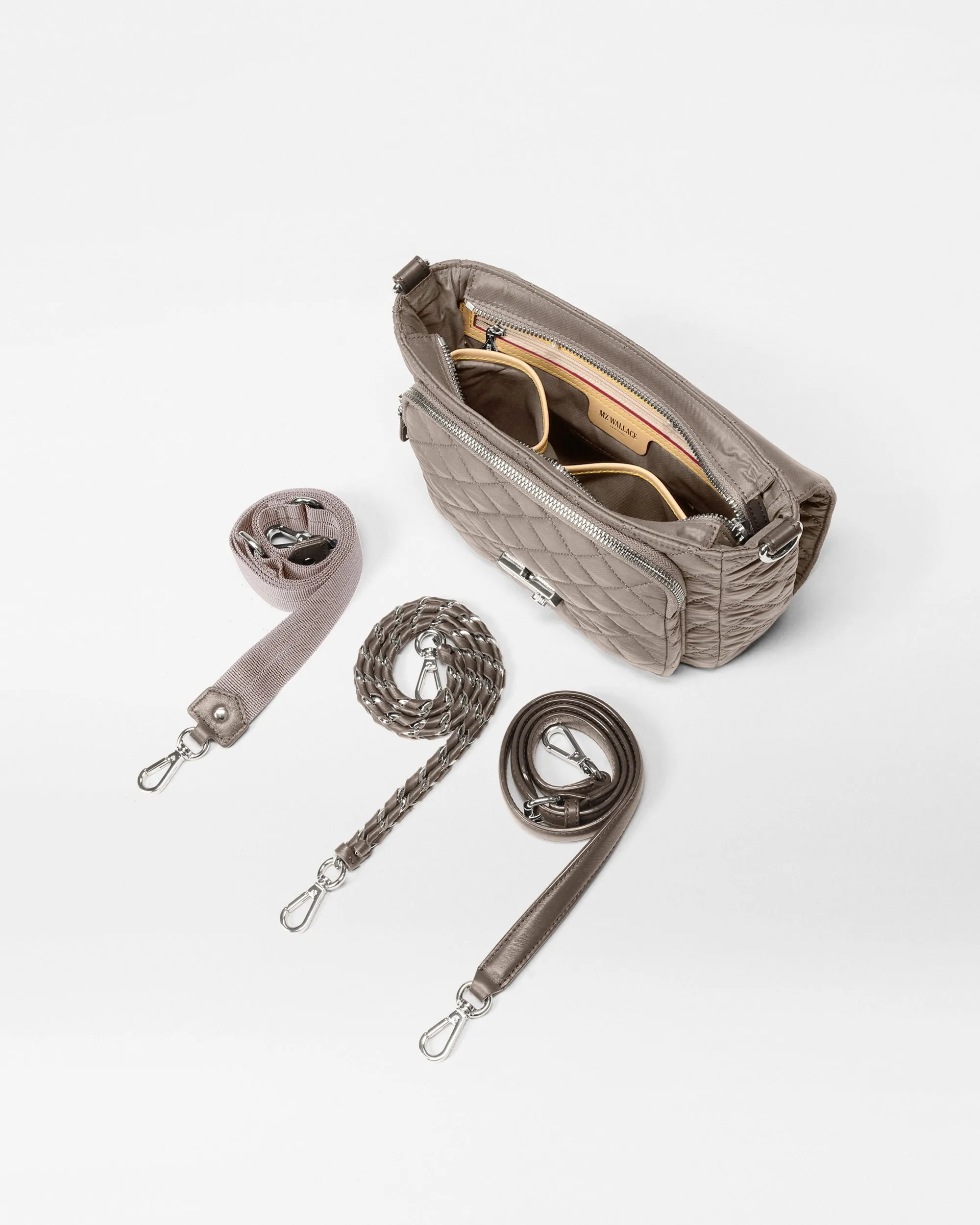 Morning Dove Medium Crosby Lock Crossbody sold by MZ Wallace product image thumbnail 4