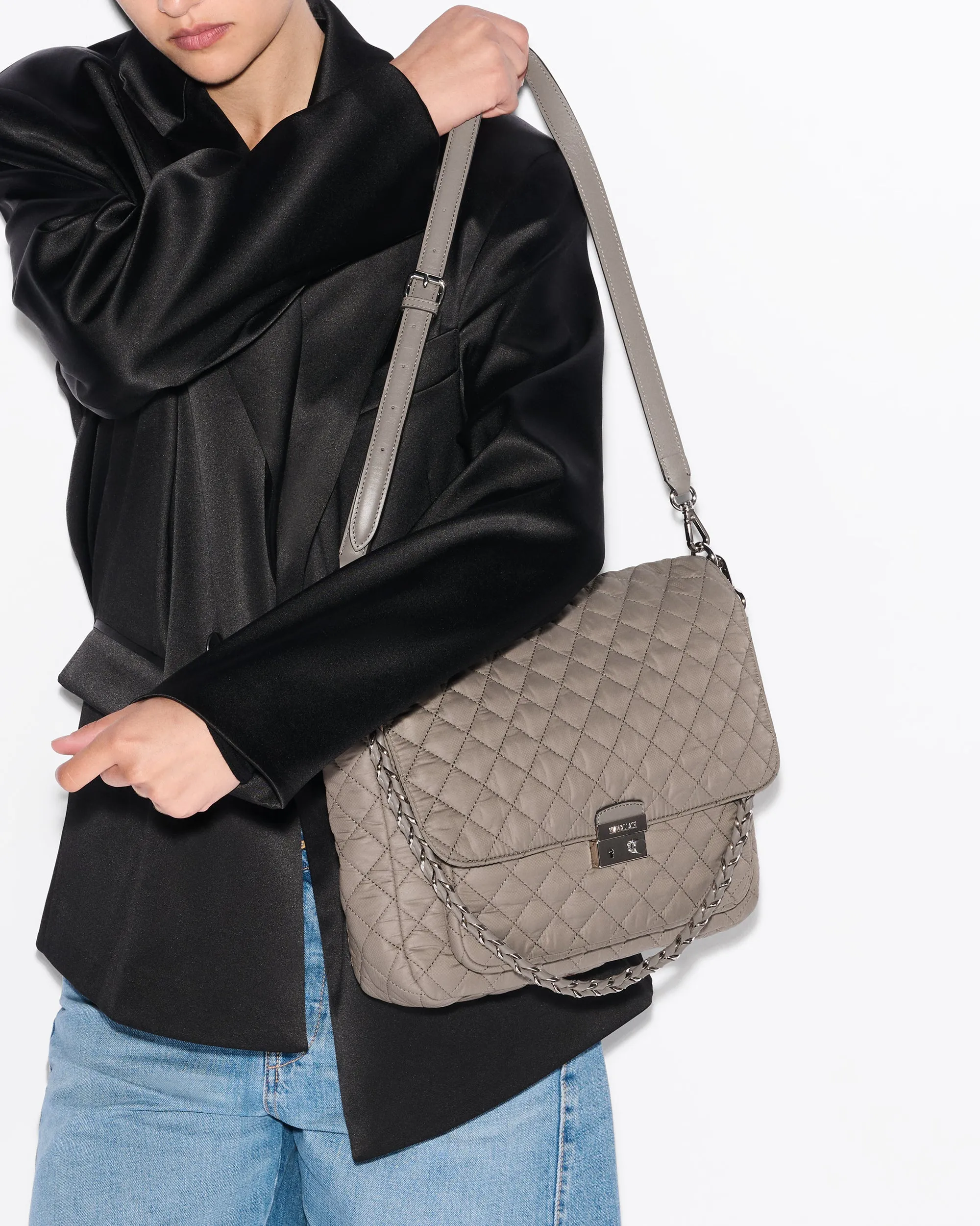 Morning Dove Large Crosby Lock Crossbody sold by MZ Wallace product image thumbnail 5