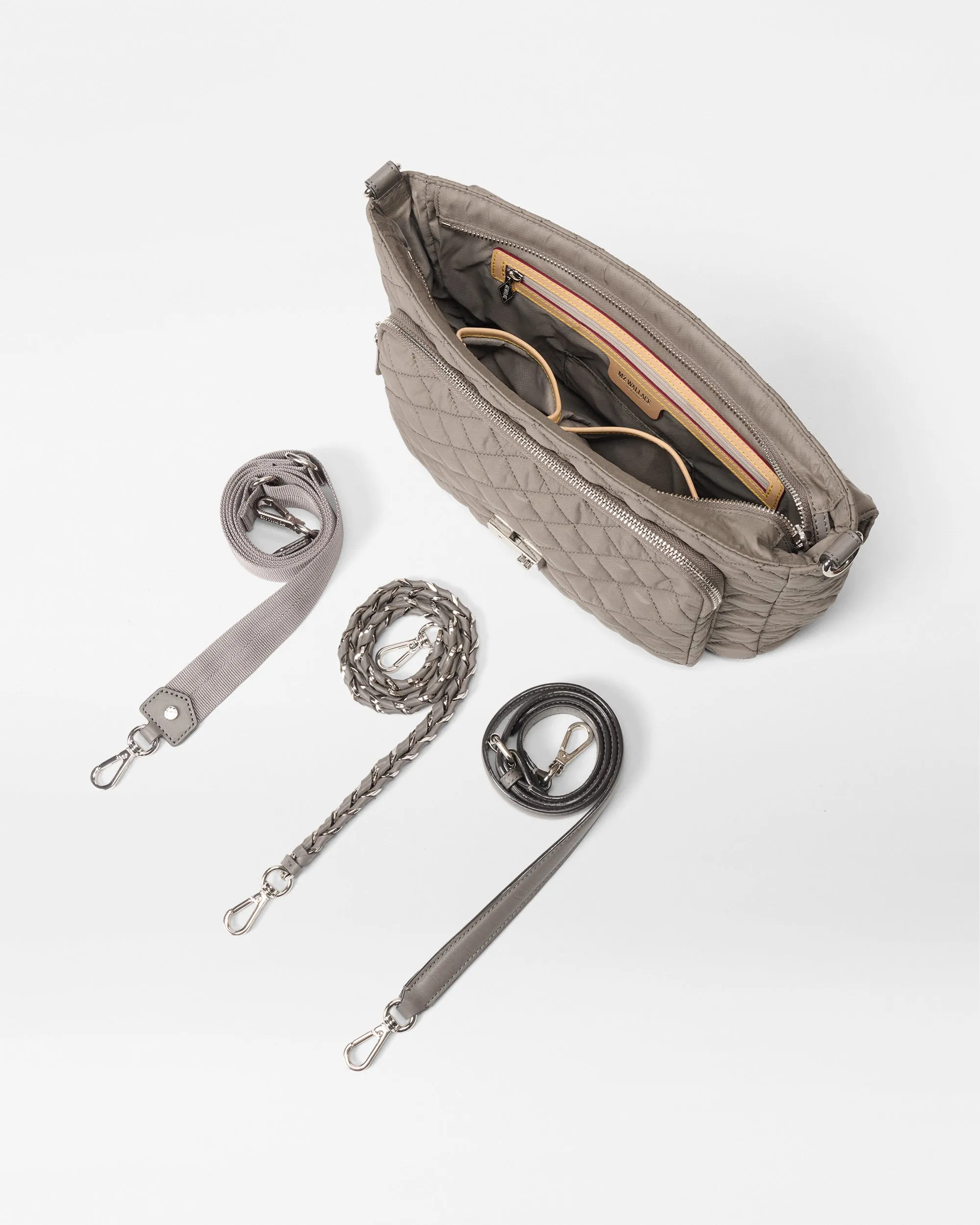 Morning Dove Large Crosby Lock Crossbody sold by MZ Wallace product image thumbnail 4