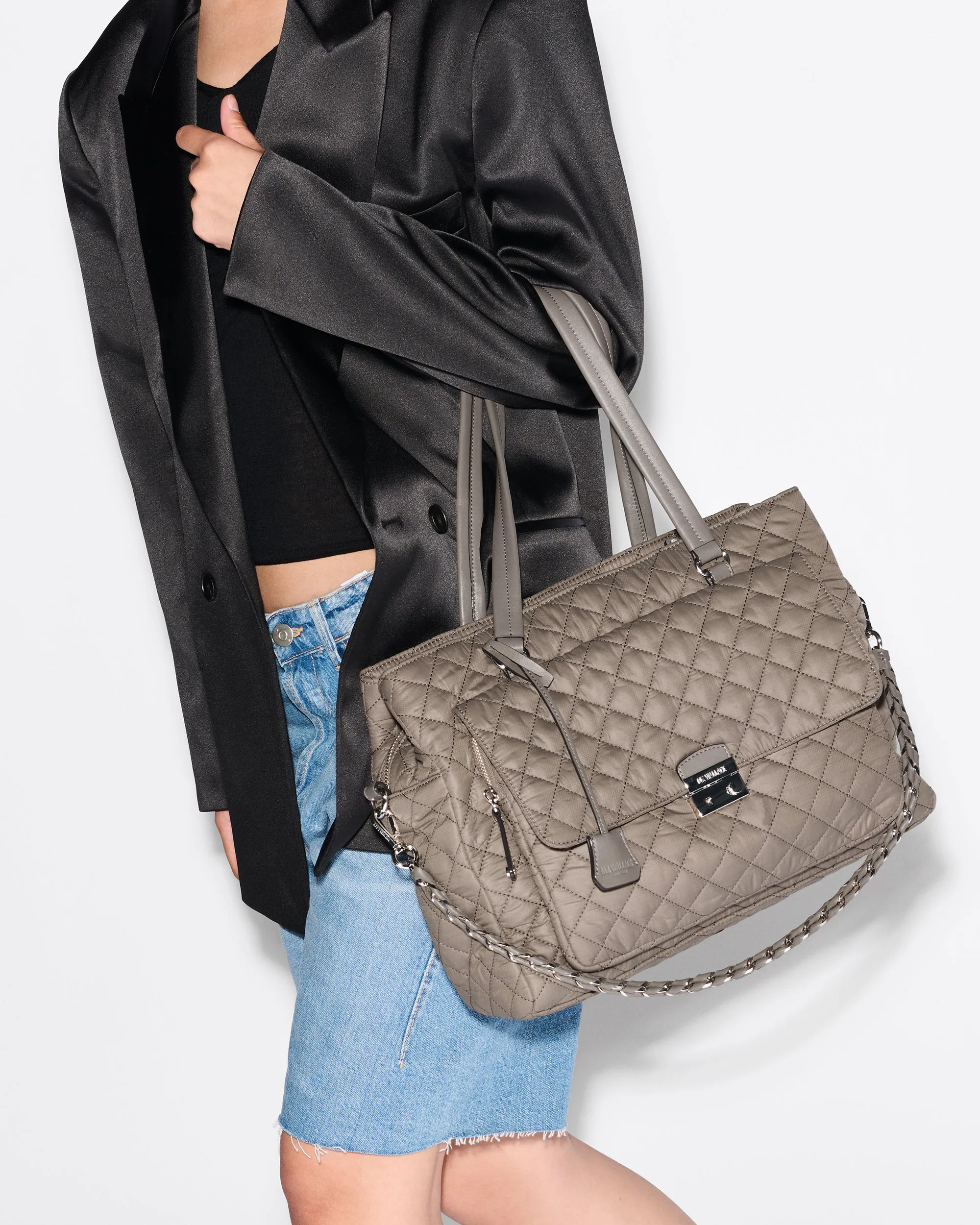 Morning Dove Crosby Lock Tote sold by MZ Wallace product image thumbnail 3