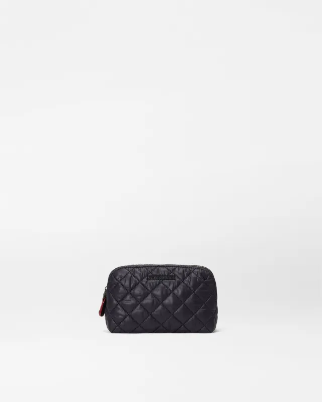Black Small  Double Zip Cosmetic sold by MZ Wallace