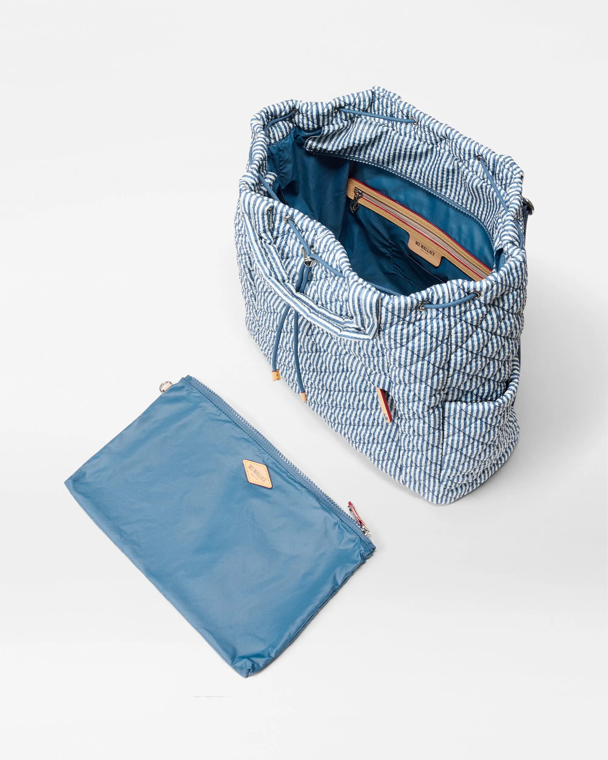 Seersucker Metro Convertible Backpack sold by MZ Wallace product image thumbnail 4
