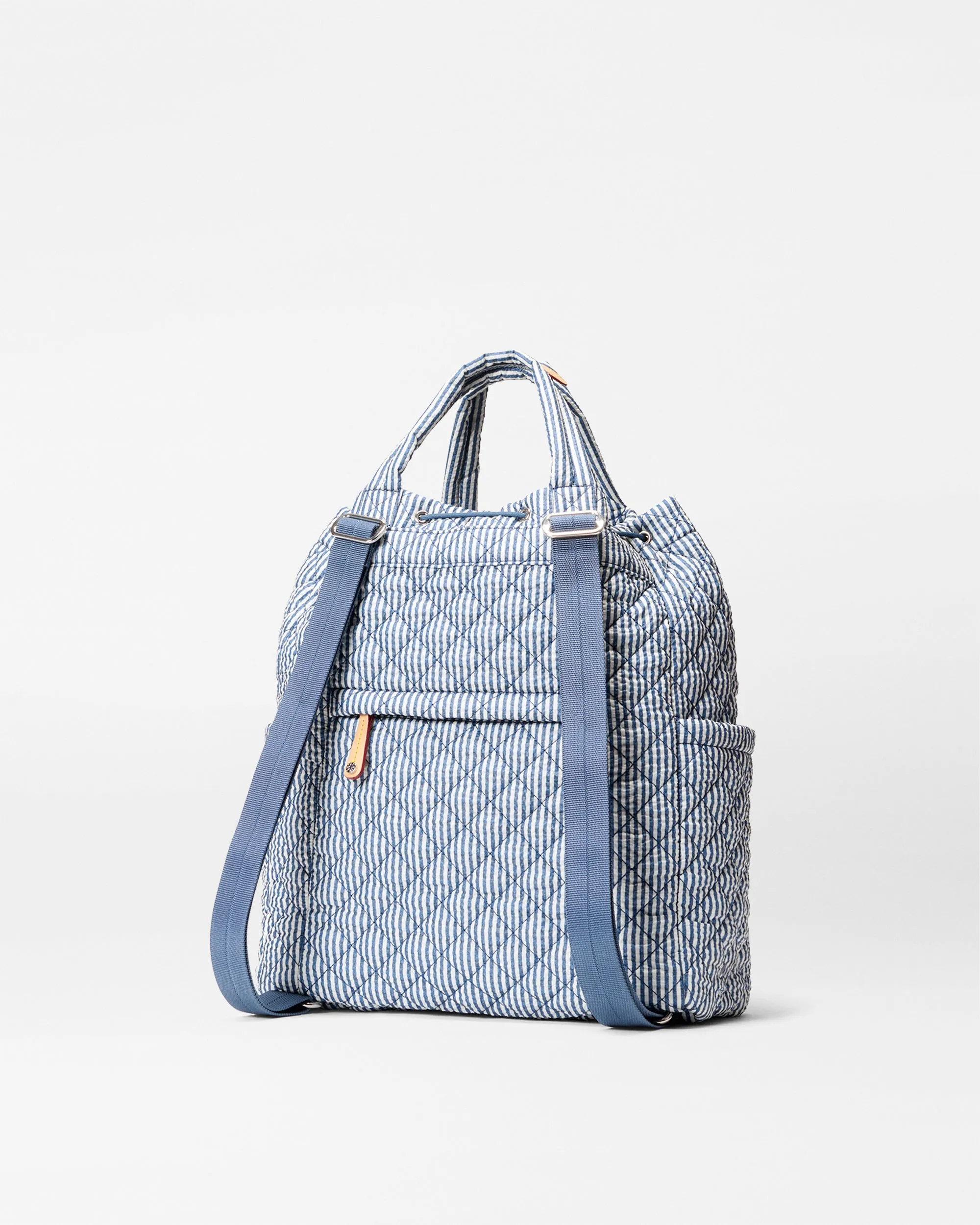 Seersucker Metro Convertible Backpack sold by MZ Wallace product image thumbnail 3