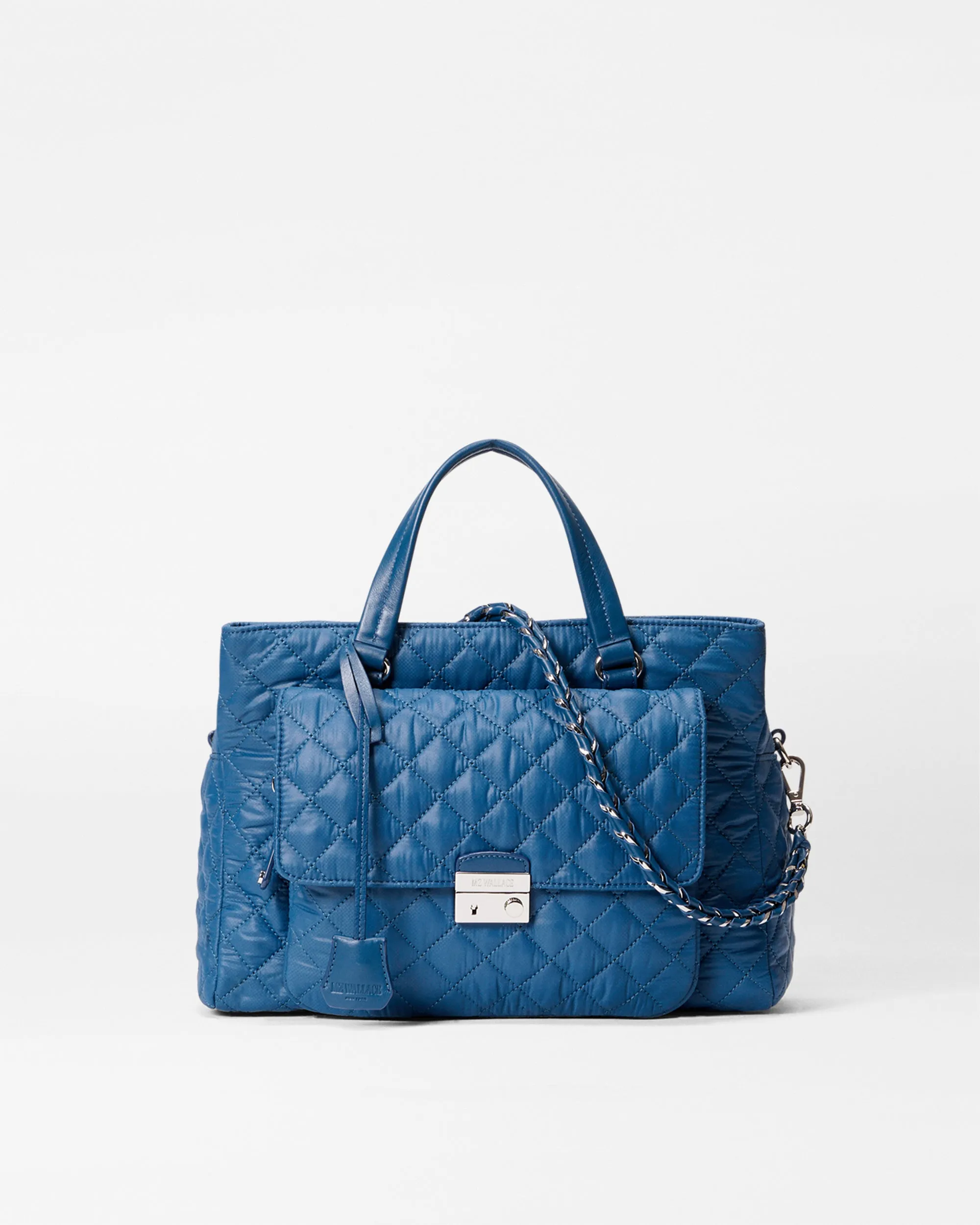 French Blue Crosby Lock Satchel sold by MZ Wallace