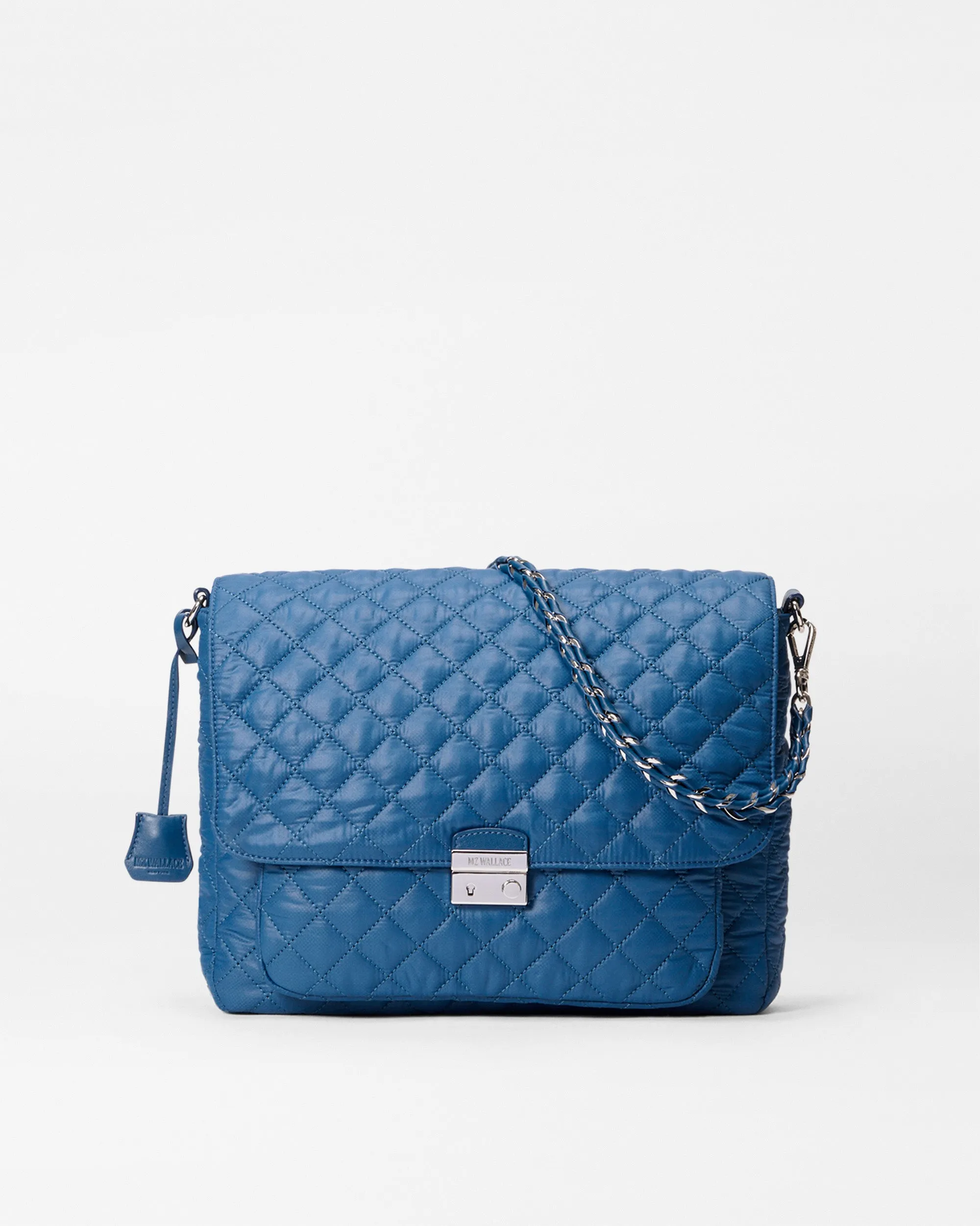 French Blue Large Crosby Lock Crossbody sold by MZ Wallace
