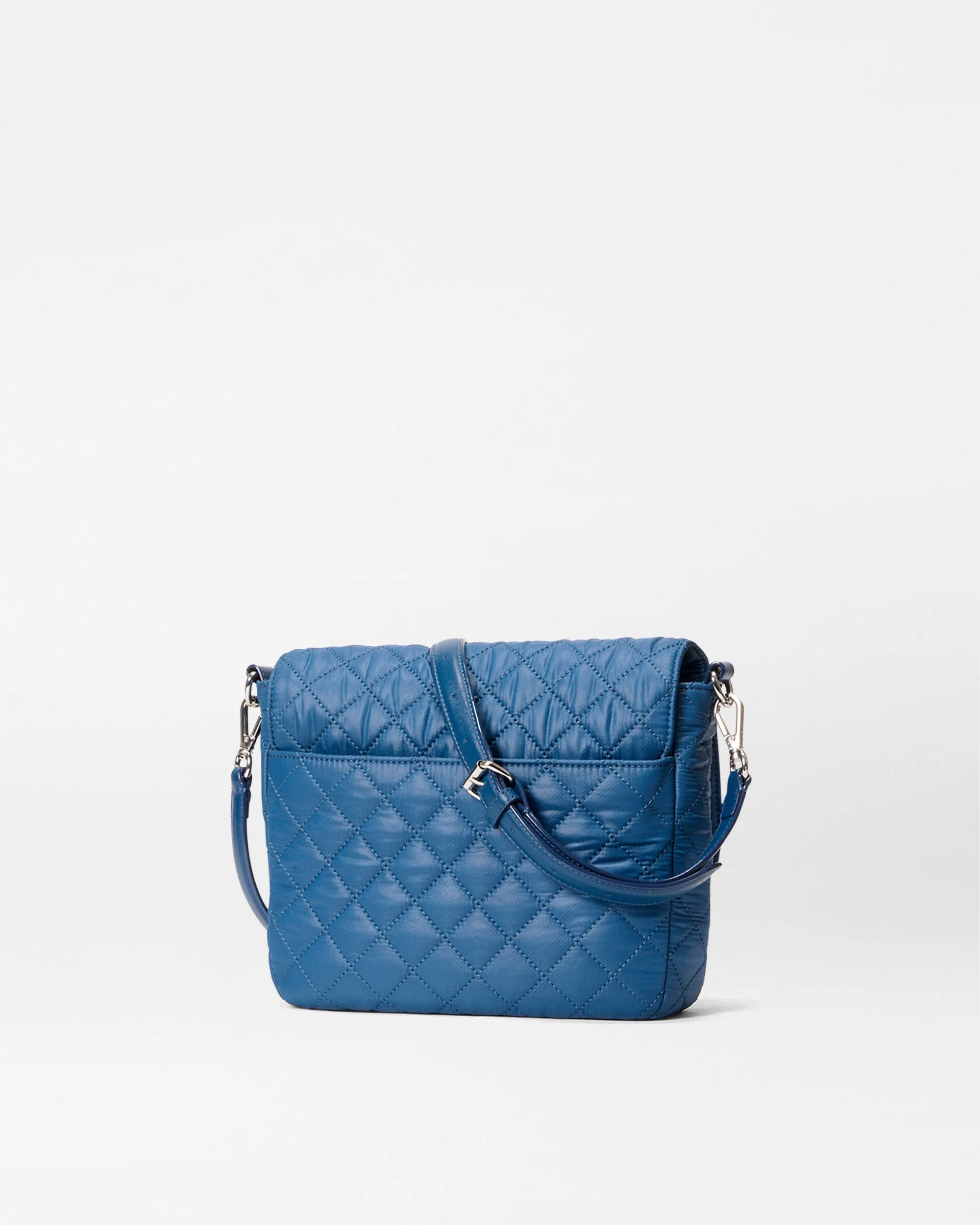 French Blue Medium Crosby Lock Crossbody sold by MZ Wallace product image thumbnail 3
