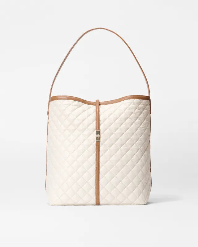 Sandshell with Brown Large Astor Hobo sold by MZ Wallace