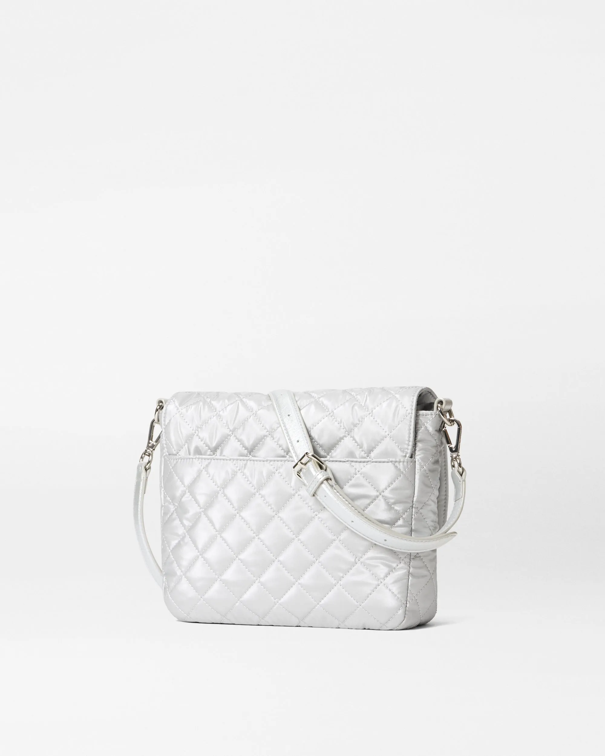 Oyster Metallic Medium Crosby Lock Crossbody sold by MZ Wallace product image thumbnail 2