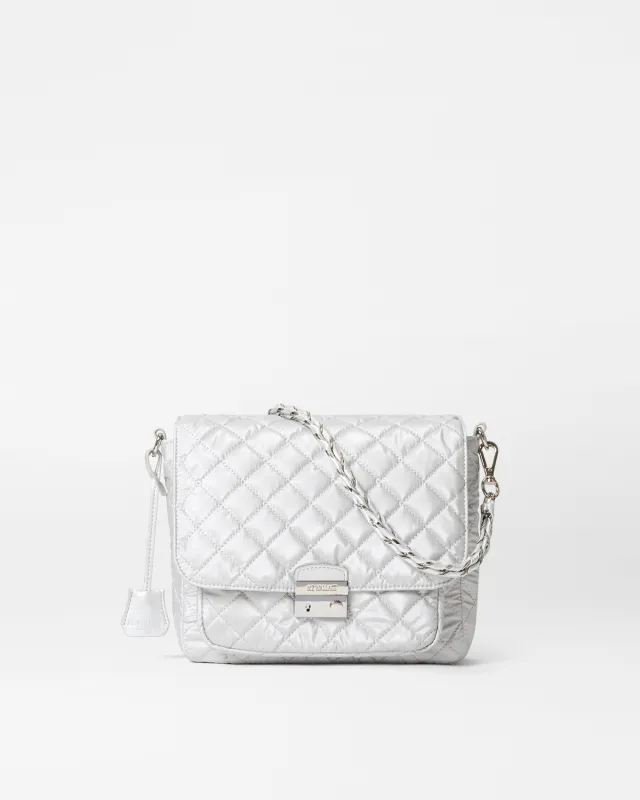 Oyster Metallic Medium Crosby Lock Crossbody sold by MZ Wallace