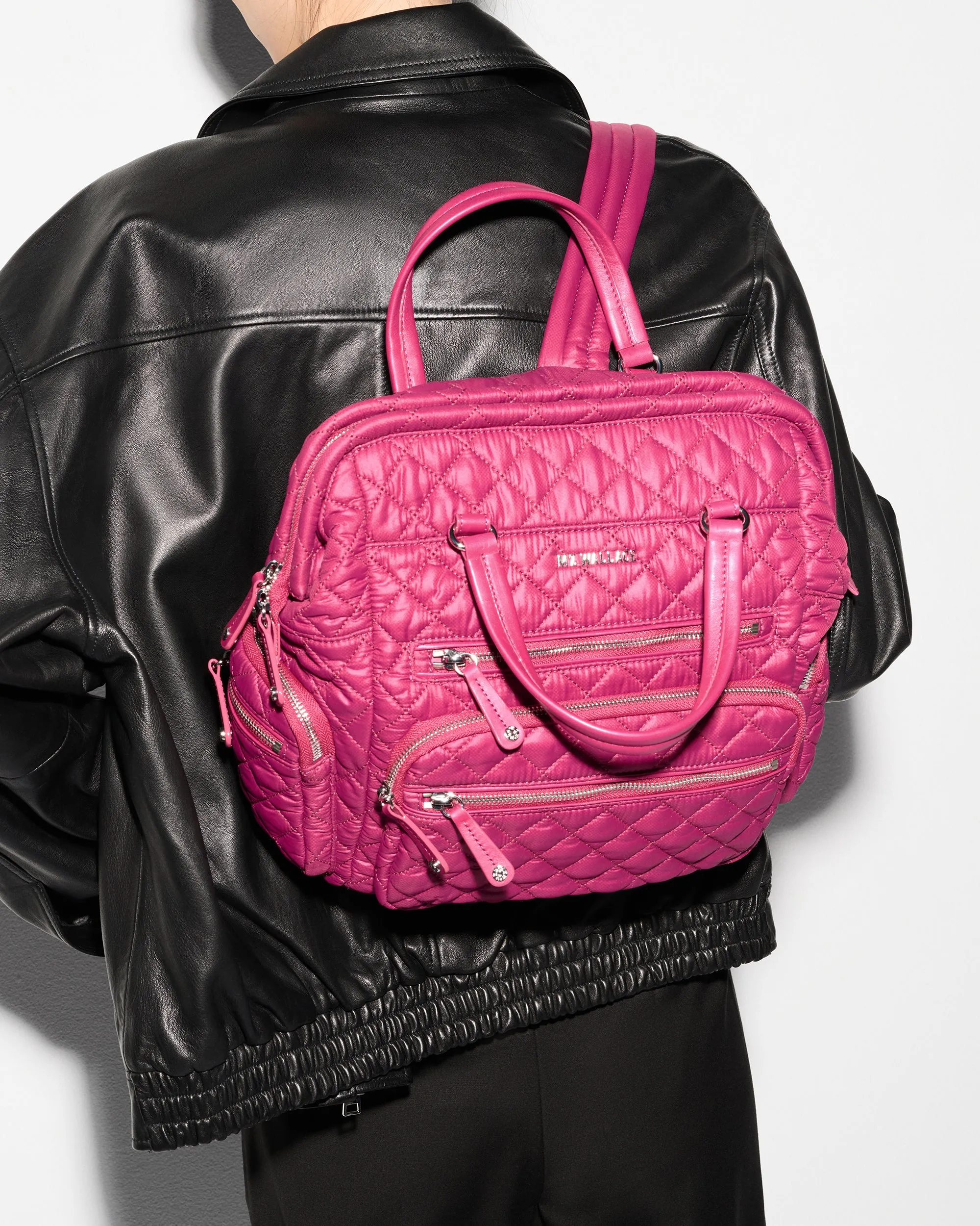 Raspberry Crosby Frame Backpack II sold by MZ Wallace product image thumbnail 2