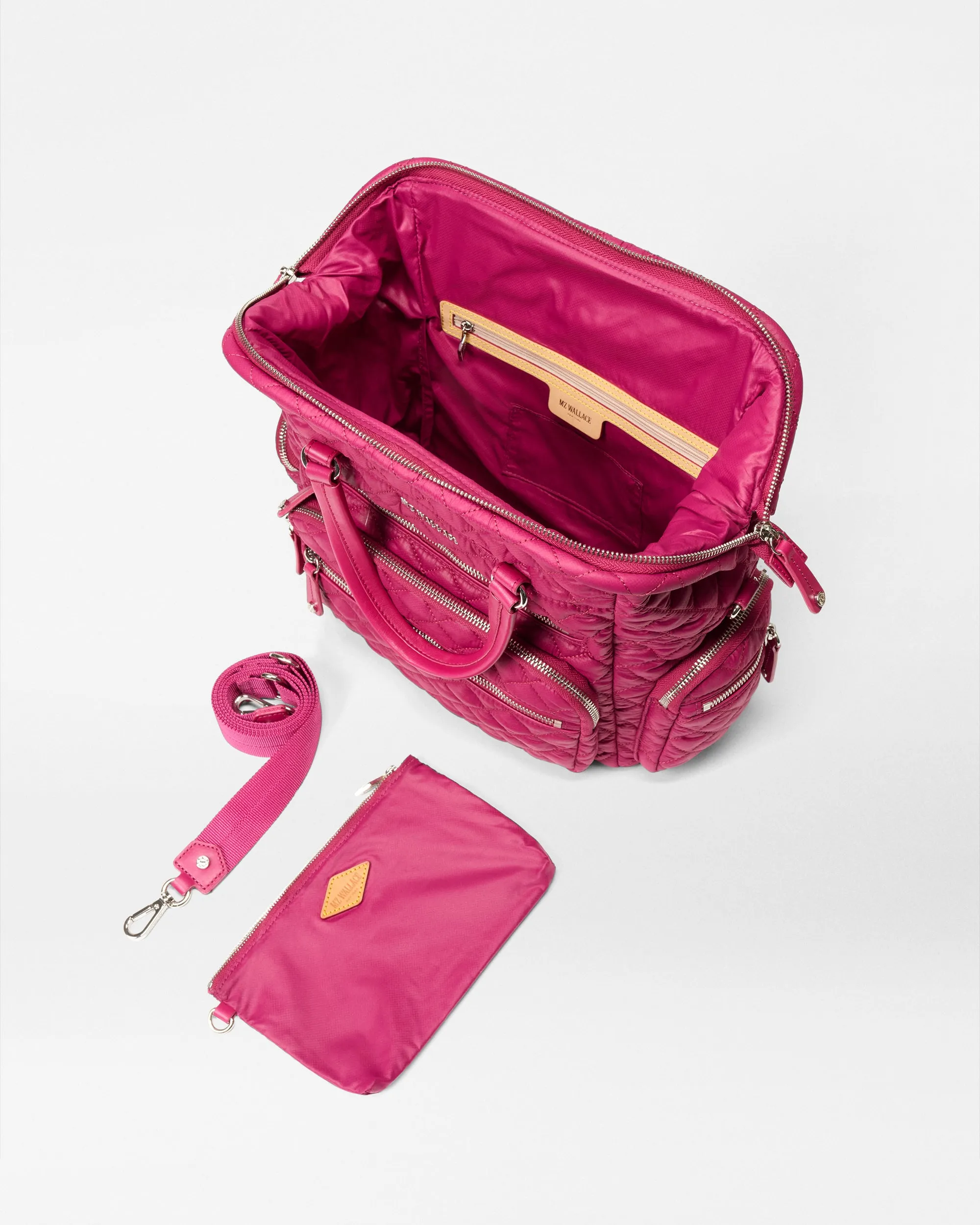 Raspberry Crosby Frame Backpack II sold by MZ Wallace product image thumbnail 4