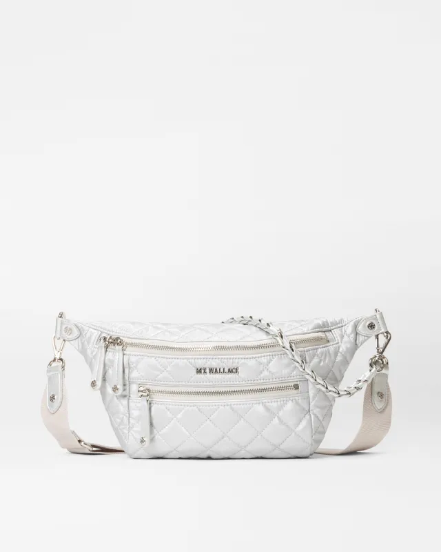 Oyster Metallic Small Crosby Crossbody Sling sold by MZ Wallace