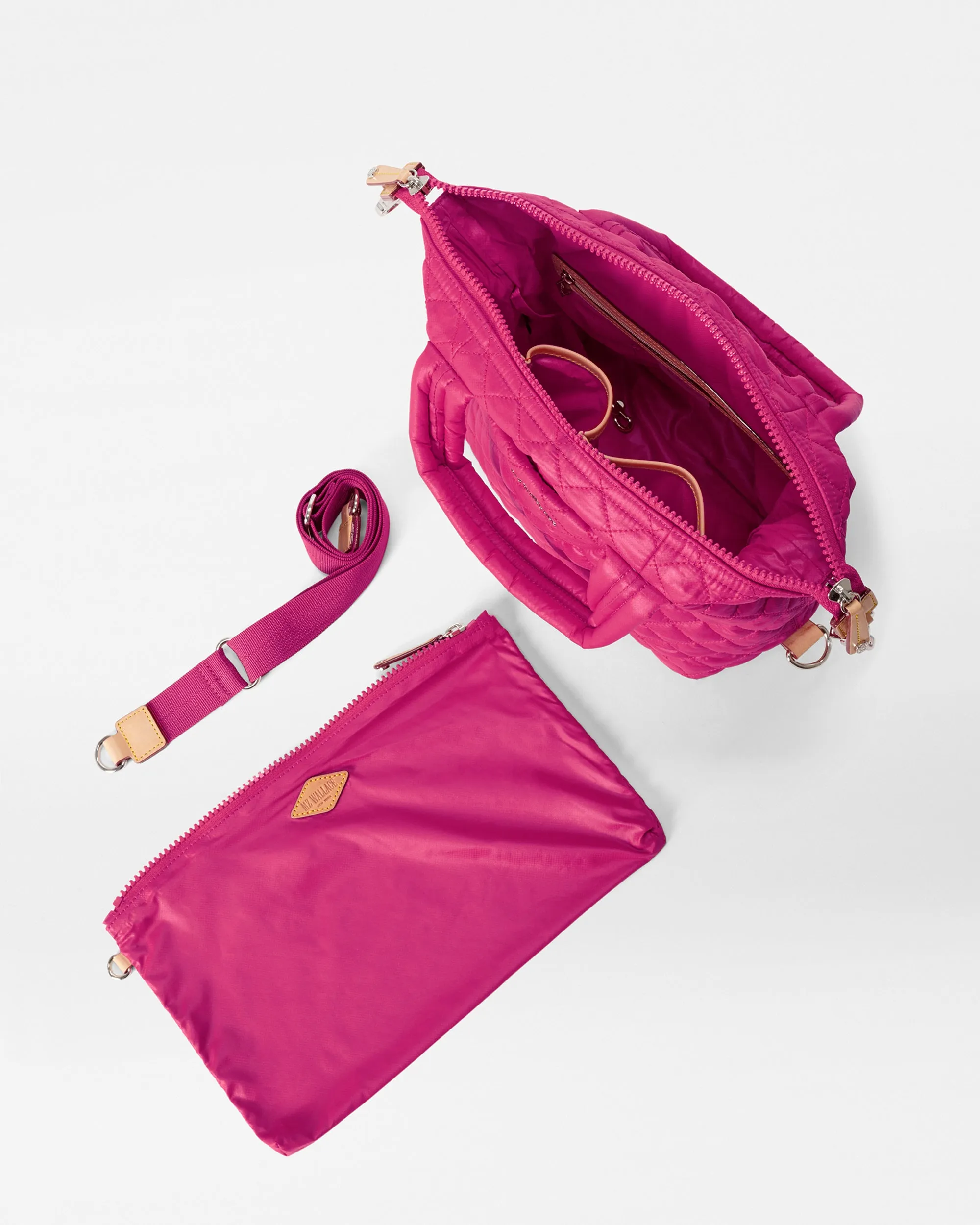 Raspberry Small Sutton Deluxe sold by MZ Wallace product image thumbnail 4