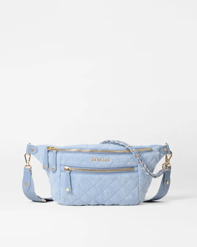 True Light Denim Small Crosby Crossbody Sling sold by MZ Wallace