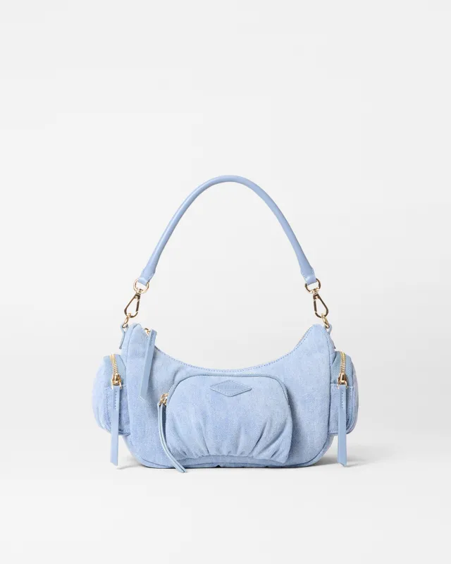 True Light Denim Small Chelsea Shoulder sold by MZ Wallace