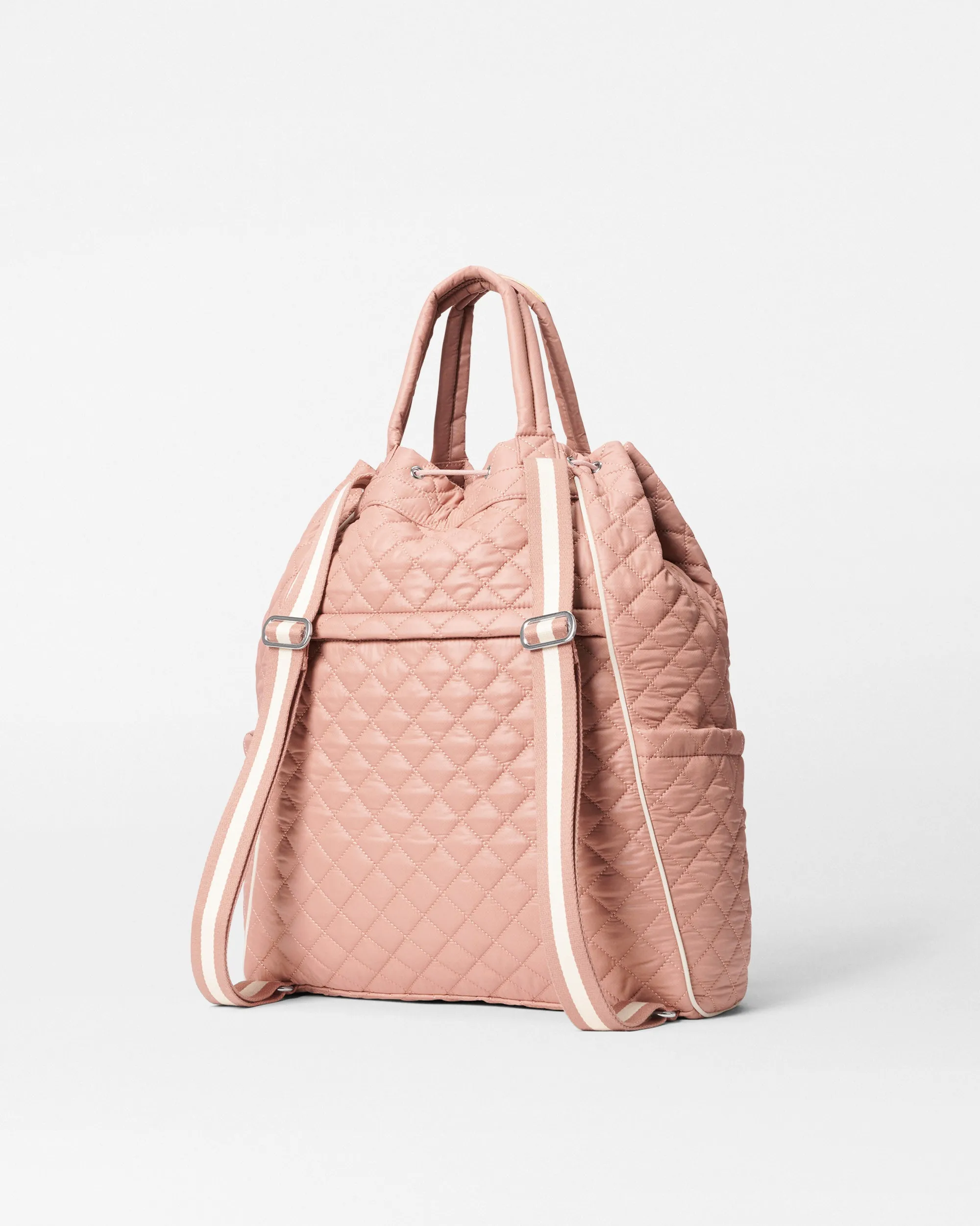 Dusty Rose/Ecru Doubles Tennis Convertible Backpack sold by MZ Wallace product image thumbnail 3