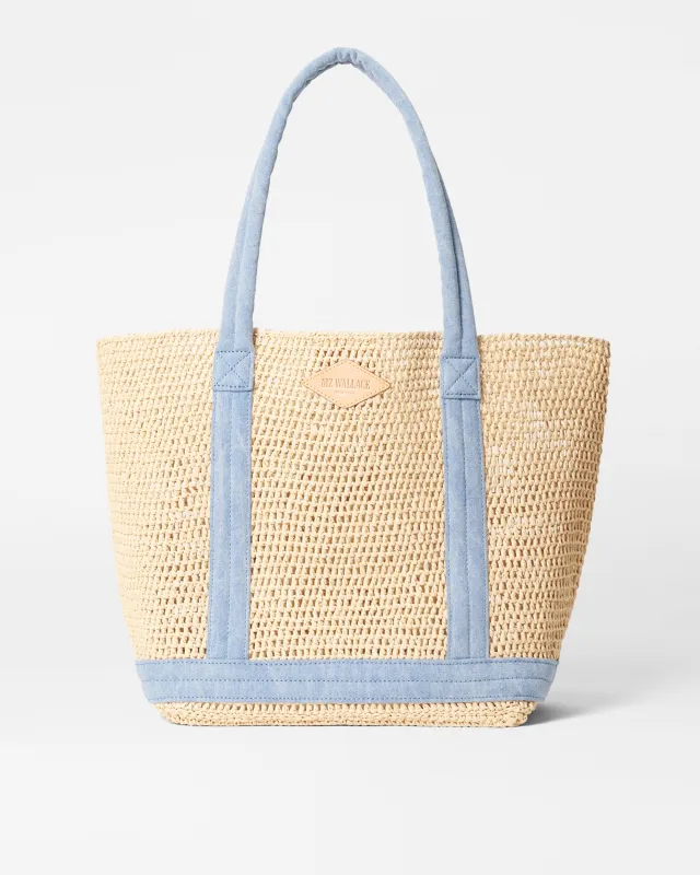 Crochet/Light Denim Medium Crochet Tote sold by MZ Wallace