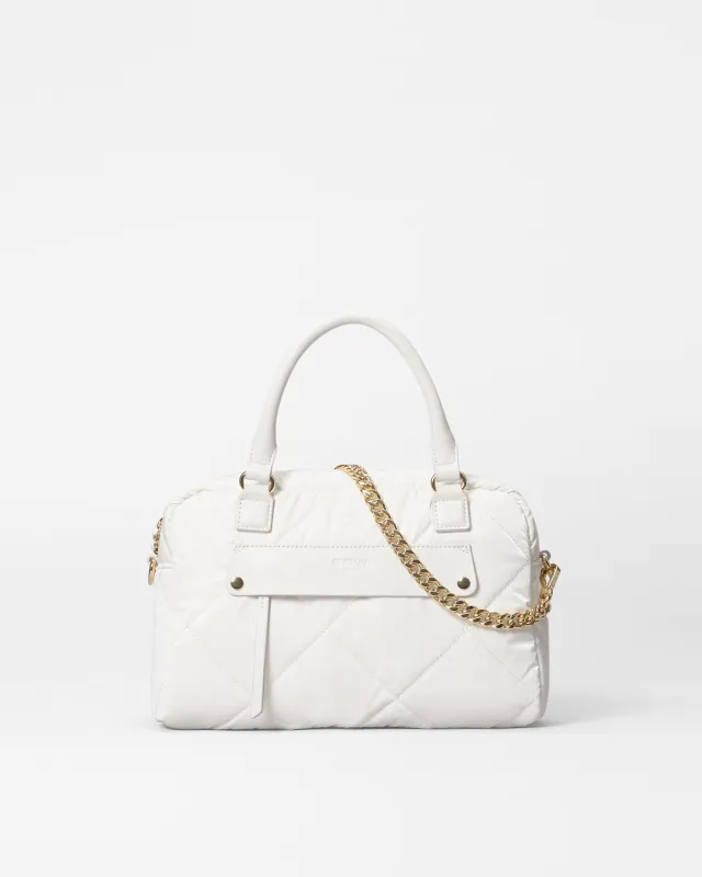 Chalk Liquid Madison Satchel sold by MZ Wallace