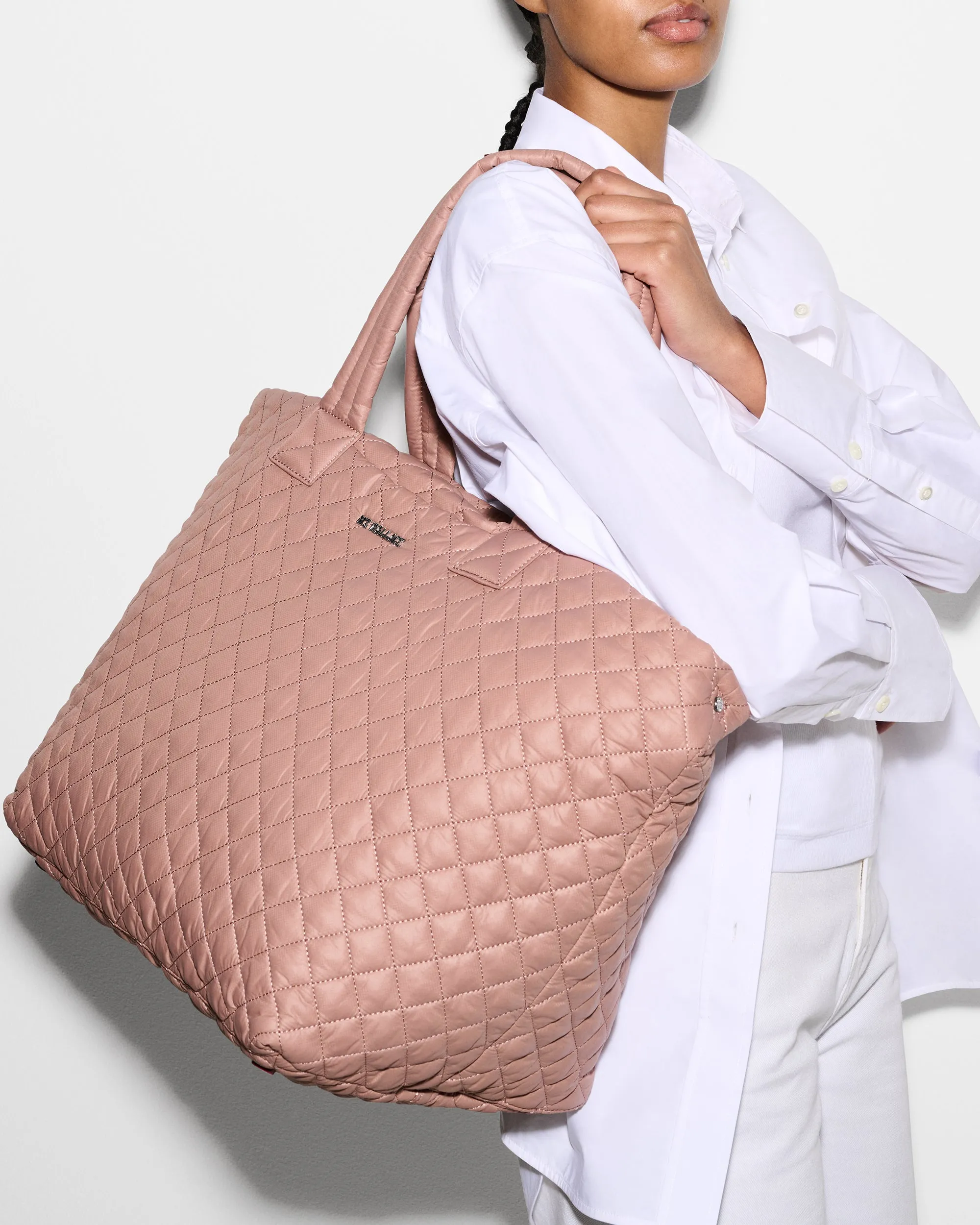 Dusty Rose Large Metro Tote Deluxe sold by MZ Wallace product image thumbnail 5