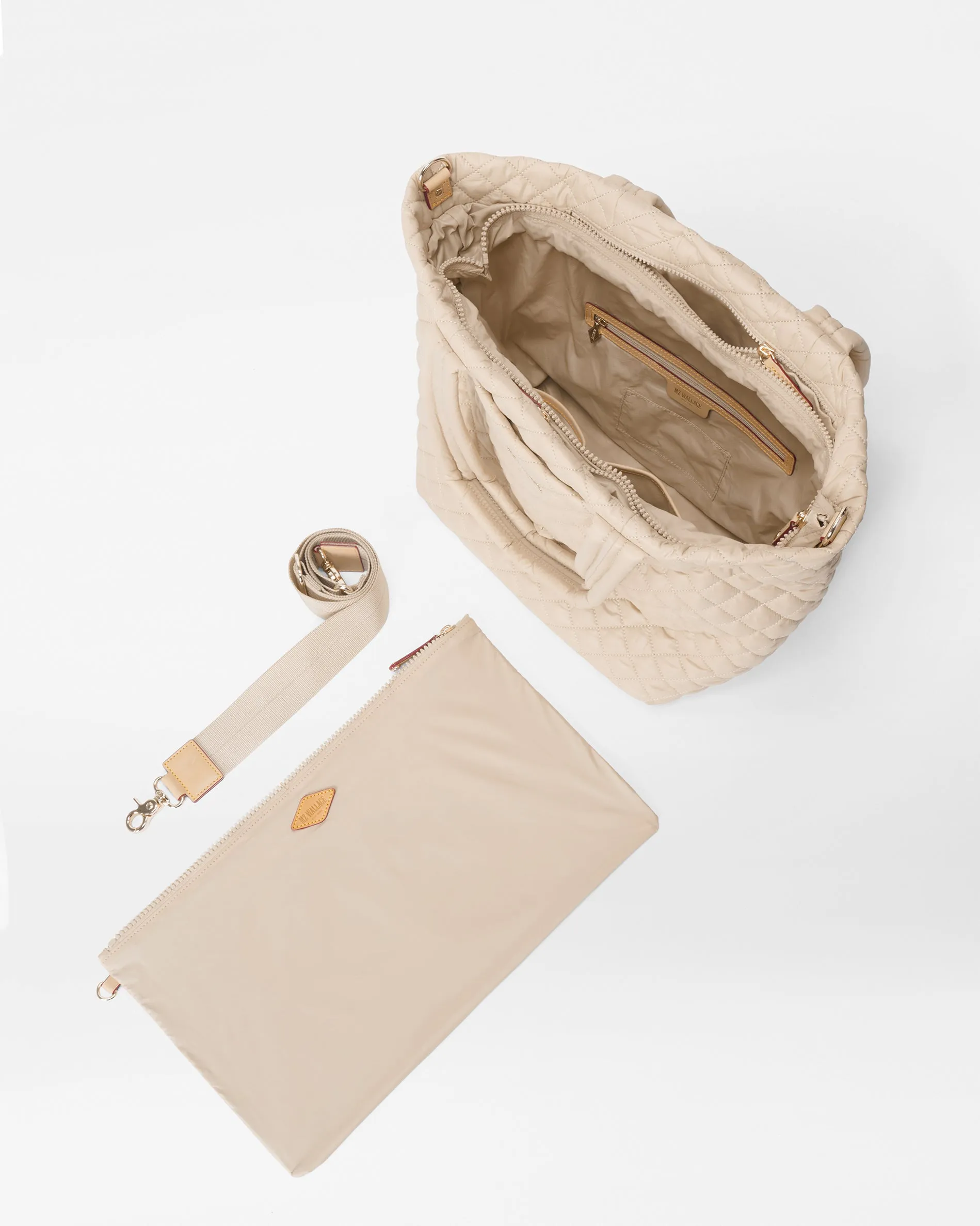 Buff Medium Metro Tote Deluxe sold by MZ Wallace product image thumbnail 4