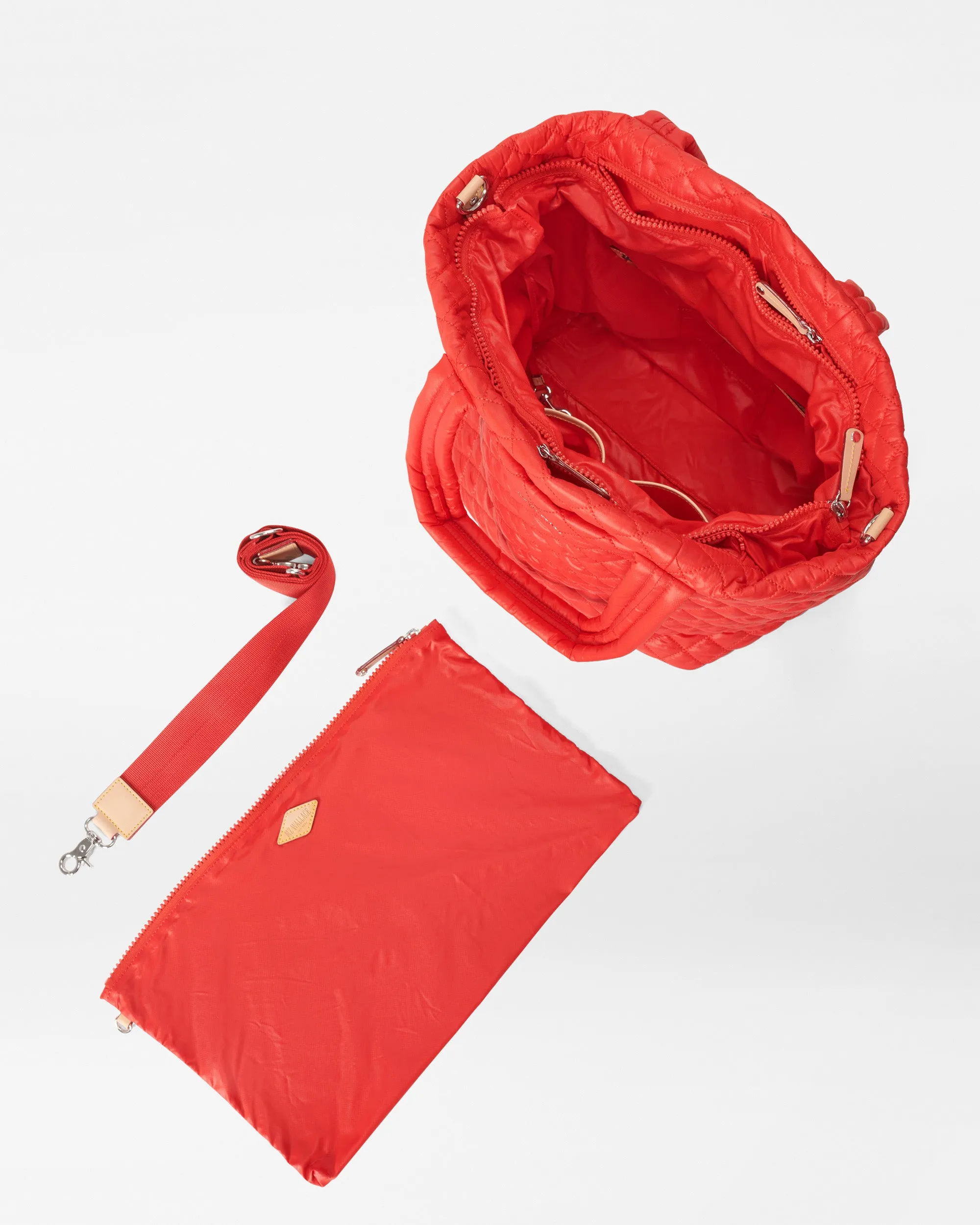 Bright Cherry Medium Metro Tote Deluxe sold by MZ Wallace product image thumbnail 4