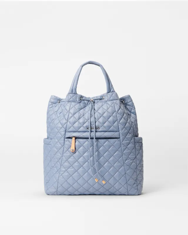 Stone Blue Metro Convertible Backpack made by MZ Wallace