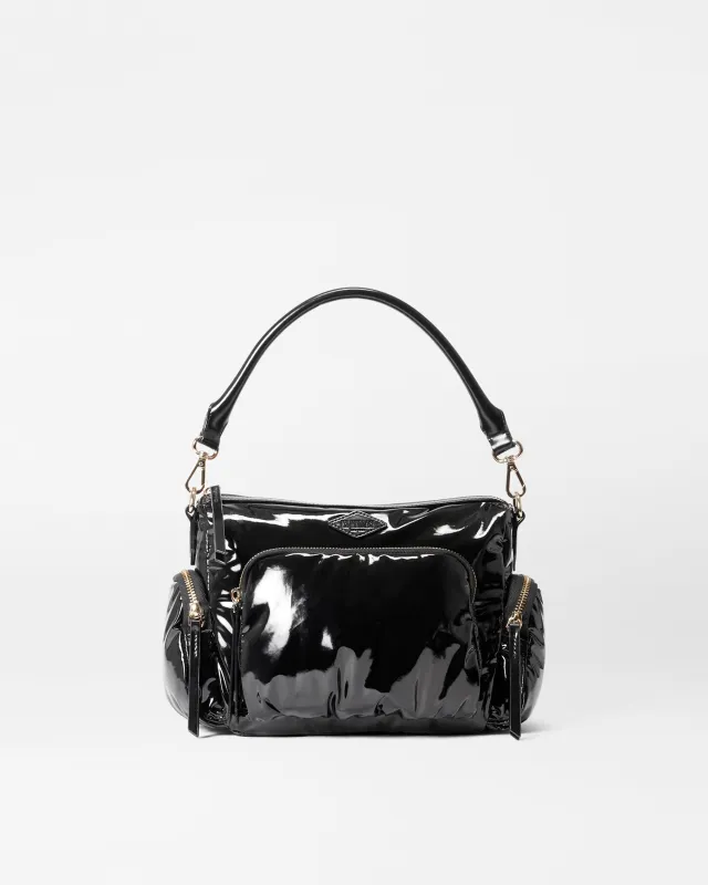 Black Lacquer Small Chelsea Crossbody sold by MZ Wallace