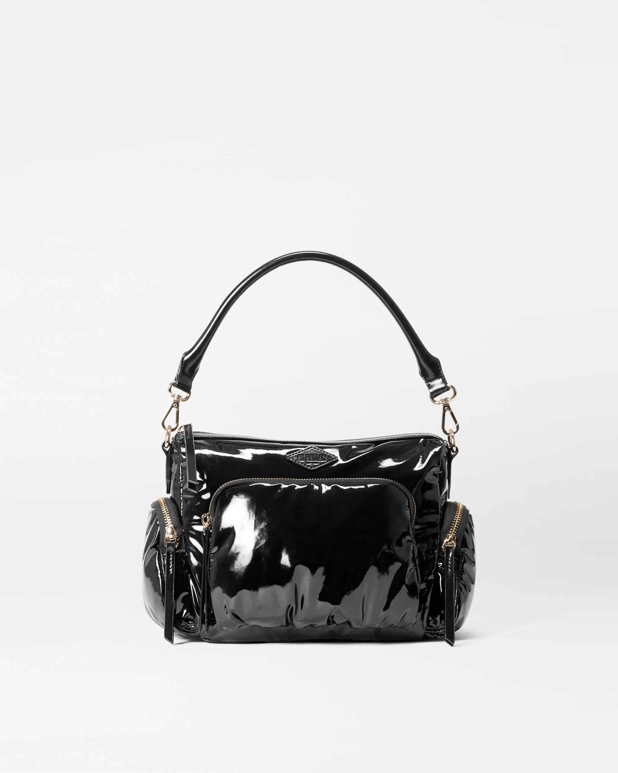 Black Lacquer Small Chelsea Crossbody sold by MZ Wallace